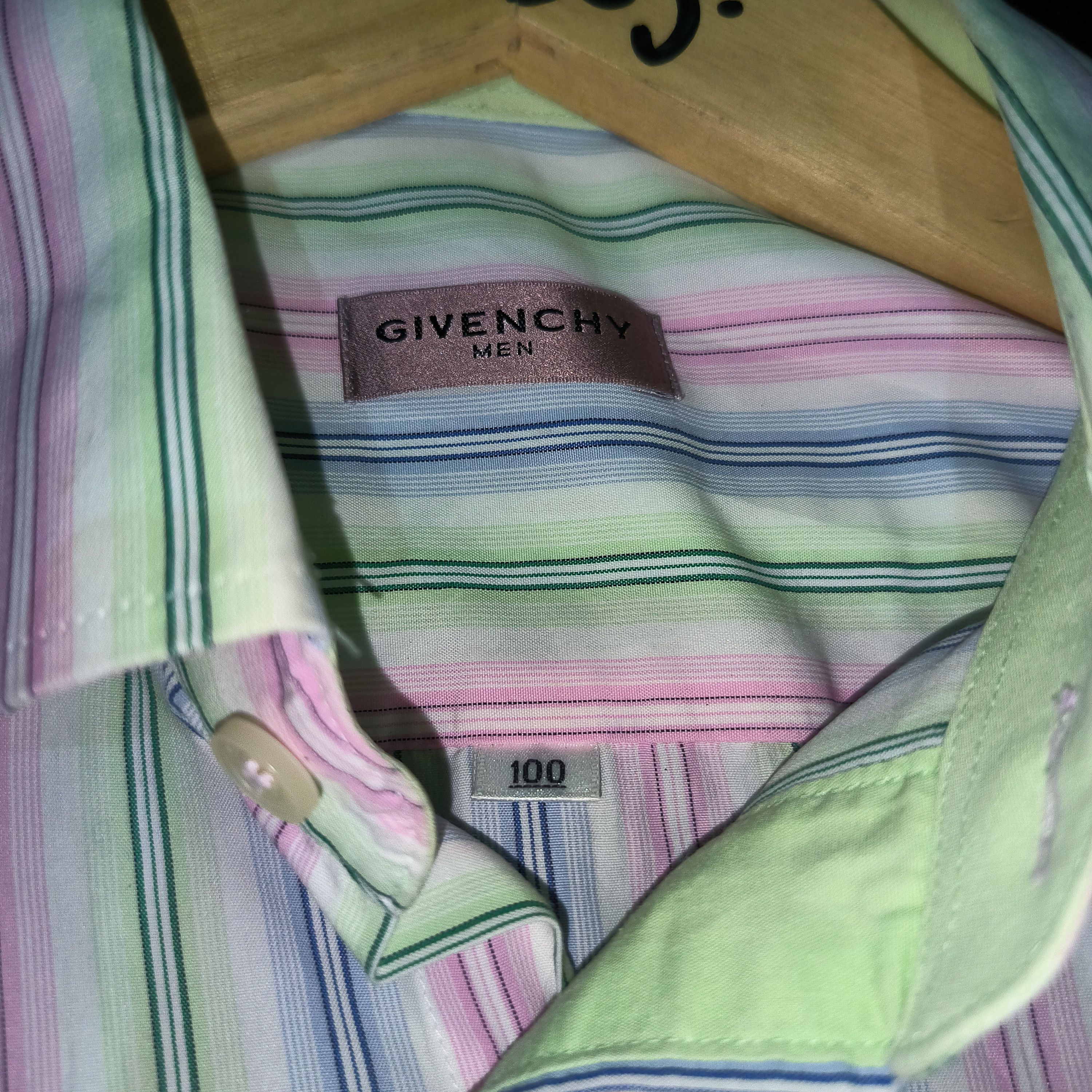 Givenchy Givenchy Neon Stripe Shirts Size US L / EU 52-54 / 3 - 3 Thumbnail