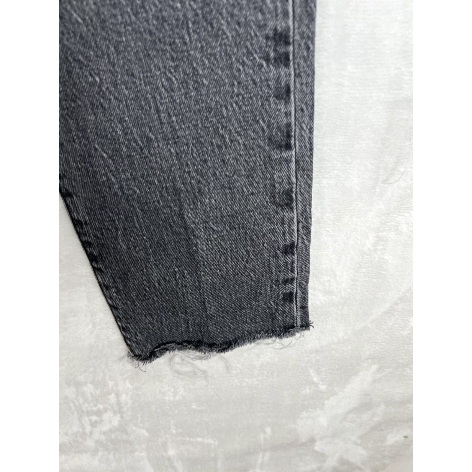 Levi's Levi's 501 Skinny Jeans Womens 27x28 Gray High Rise Raw Hem Stretch Denim Size 27" / US 4 / IT 40 - 4 Thumbnail