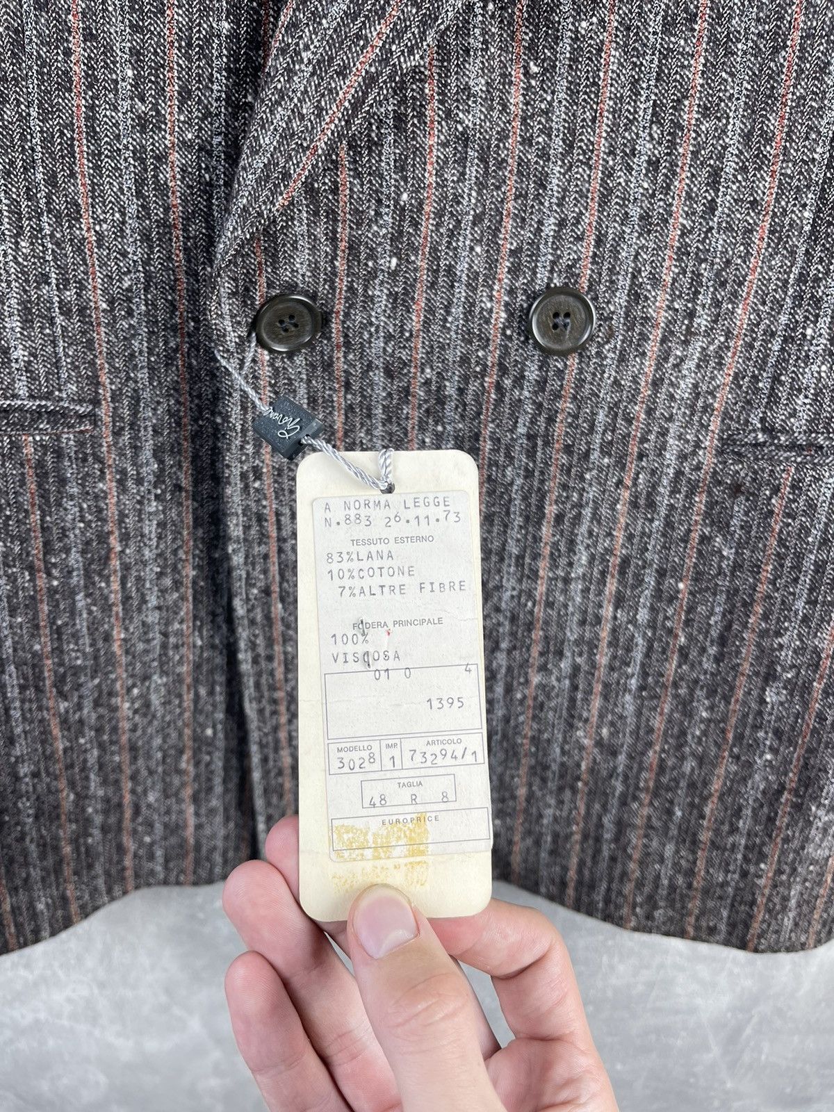 Lubiam Lubiam Luxury Old Money Wool Stripped Doublebreasted Suit Size 48L - 11 Thumbnail