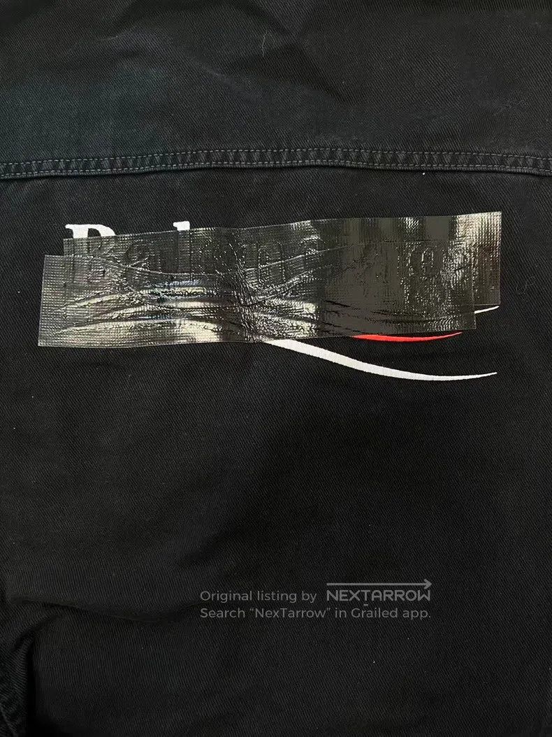 Balenciaga Balenciaga Back Logo Printed Single Breasted Denim Jacket Size M / US 6-8 / IT 42-44 - 3 Thumbnail