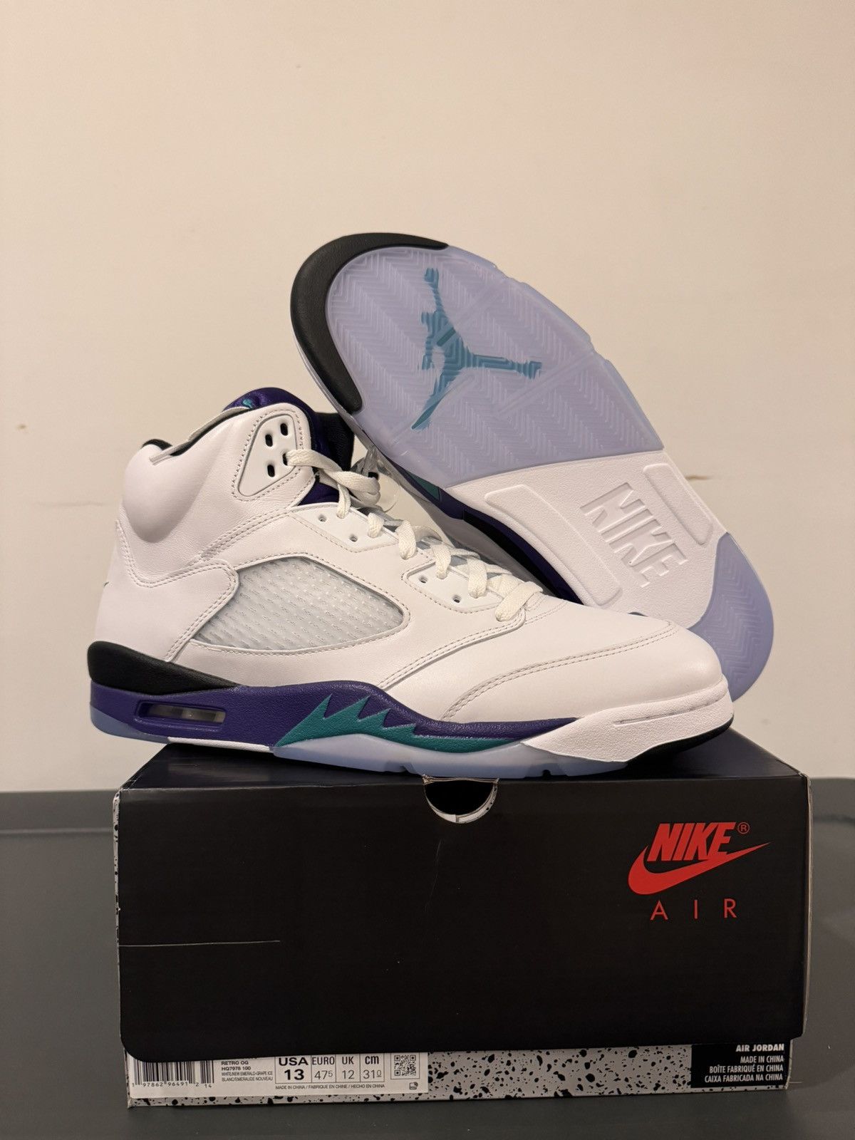 Jordan Brand Jordan 5 Retro Grape 2025 Size US 13 / EU 46 - 4 Thumbnail