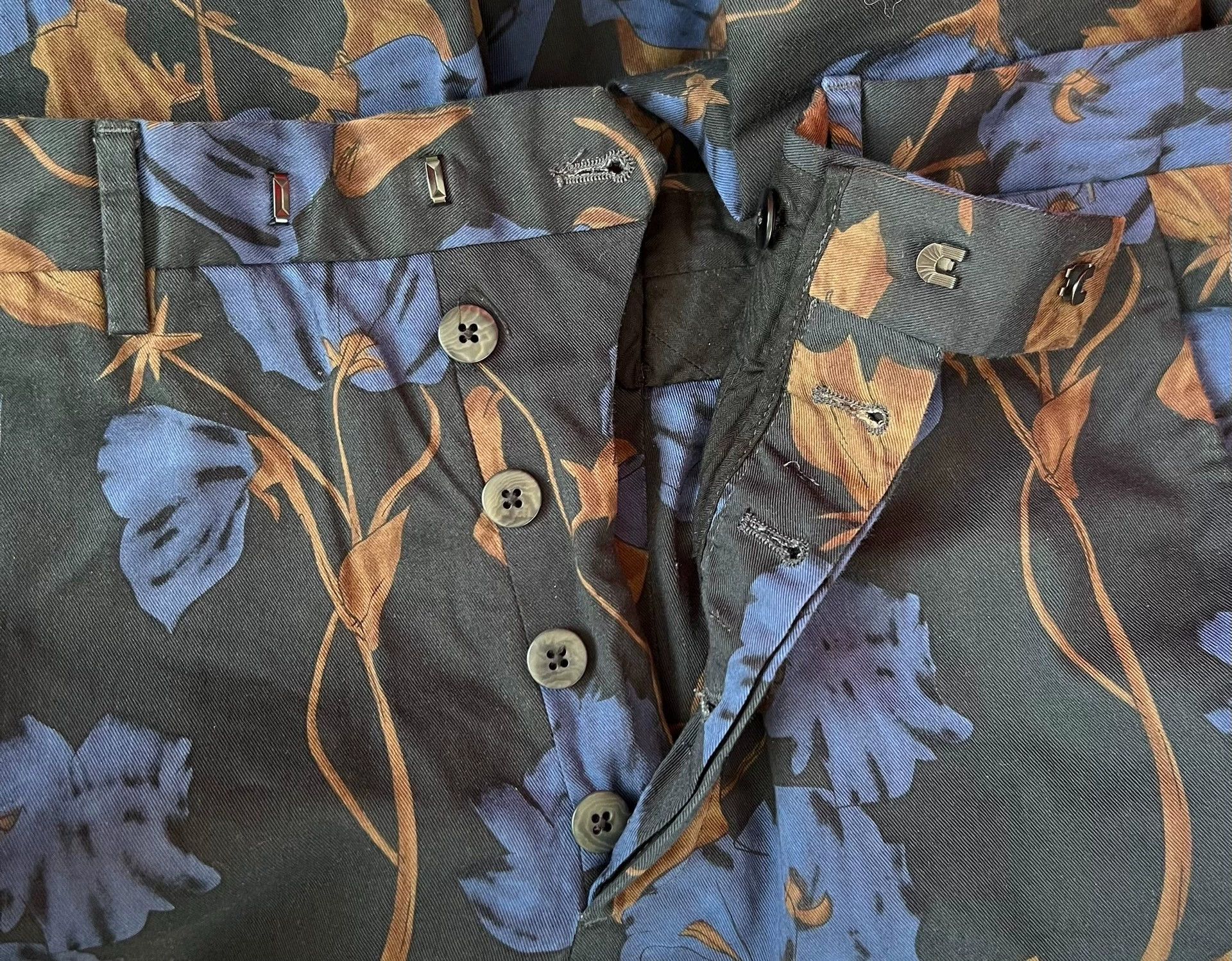 Prada Prada Floral Bell Bottoms - Size 46 Size US 30 / EU 46 - 4 Thumbnail