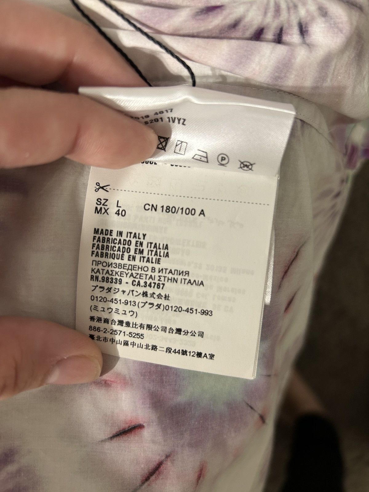 Prada Tie Dye Button Up Size US L / EU 52-54 / 3 - 8 Thumbnail
