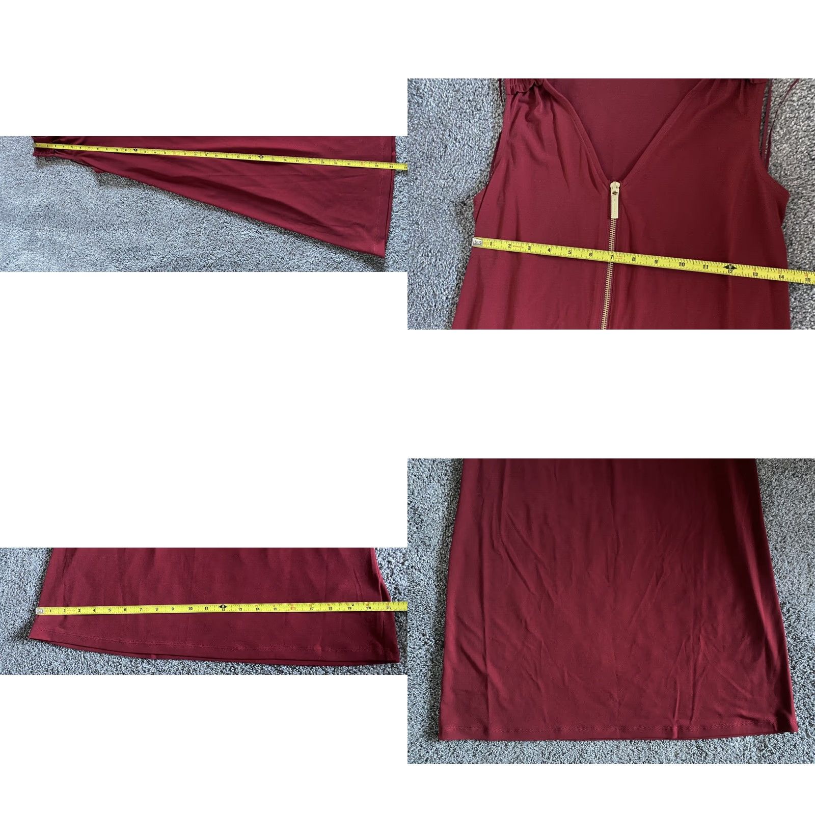 Michael Kors NWT Michael Kors Women’s Dress Sleeveless Maroon Red Size Small Short Zip Classic Designer Size S / US 4 / IT 40 - 8 Thumbnail