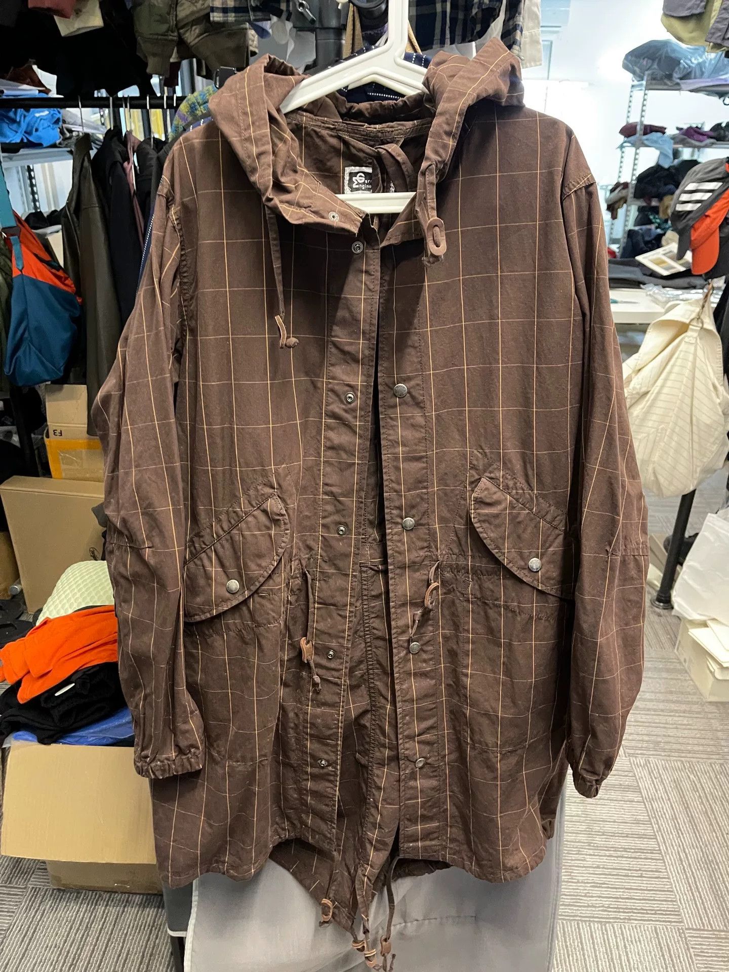 Engineered Garments Engineered Garments Hooded Check Trench Coat Size US M / EU 48-50 / 2 - 1 Thumbnail