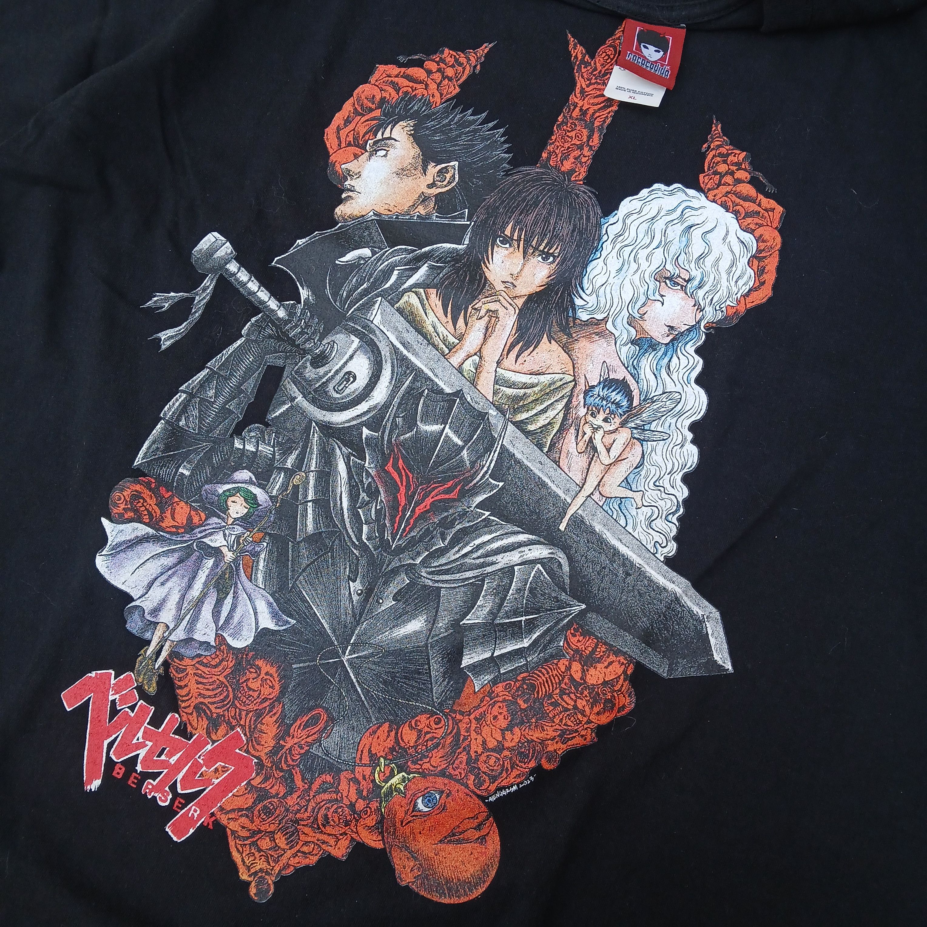 Anime 🔥RARE🔥 Berserk Rococodido roco.ent BOOTLEG TEES Size US XL / EU 56 / 4 - 4 Thumbnail