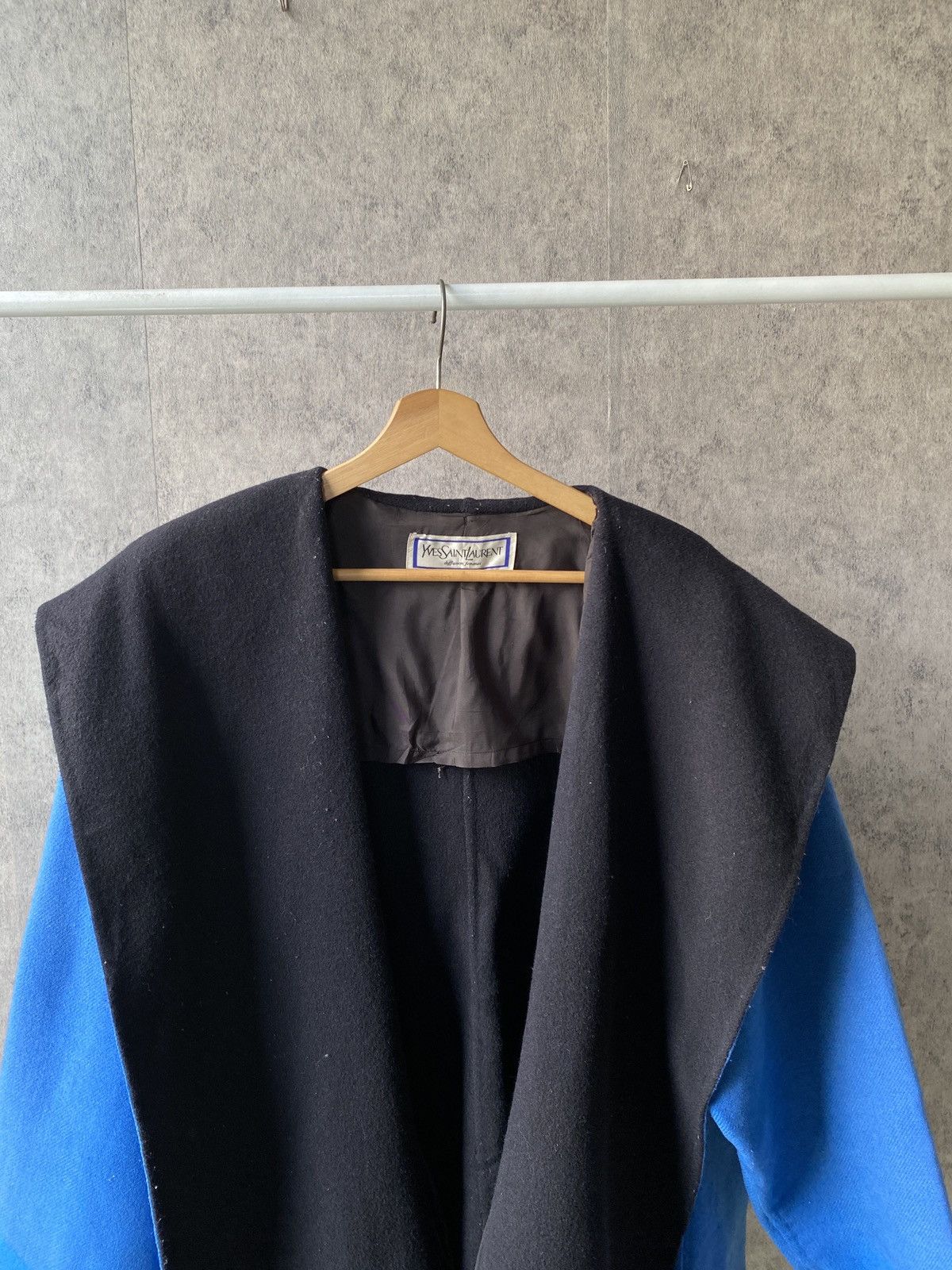Yves Saint Laurent Vintage 90s Yves Saint Laurent Cloak Cape Wool Jacket Size XXL / US 16-18 / IT 52-54 - 4 Thumbnail
