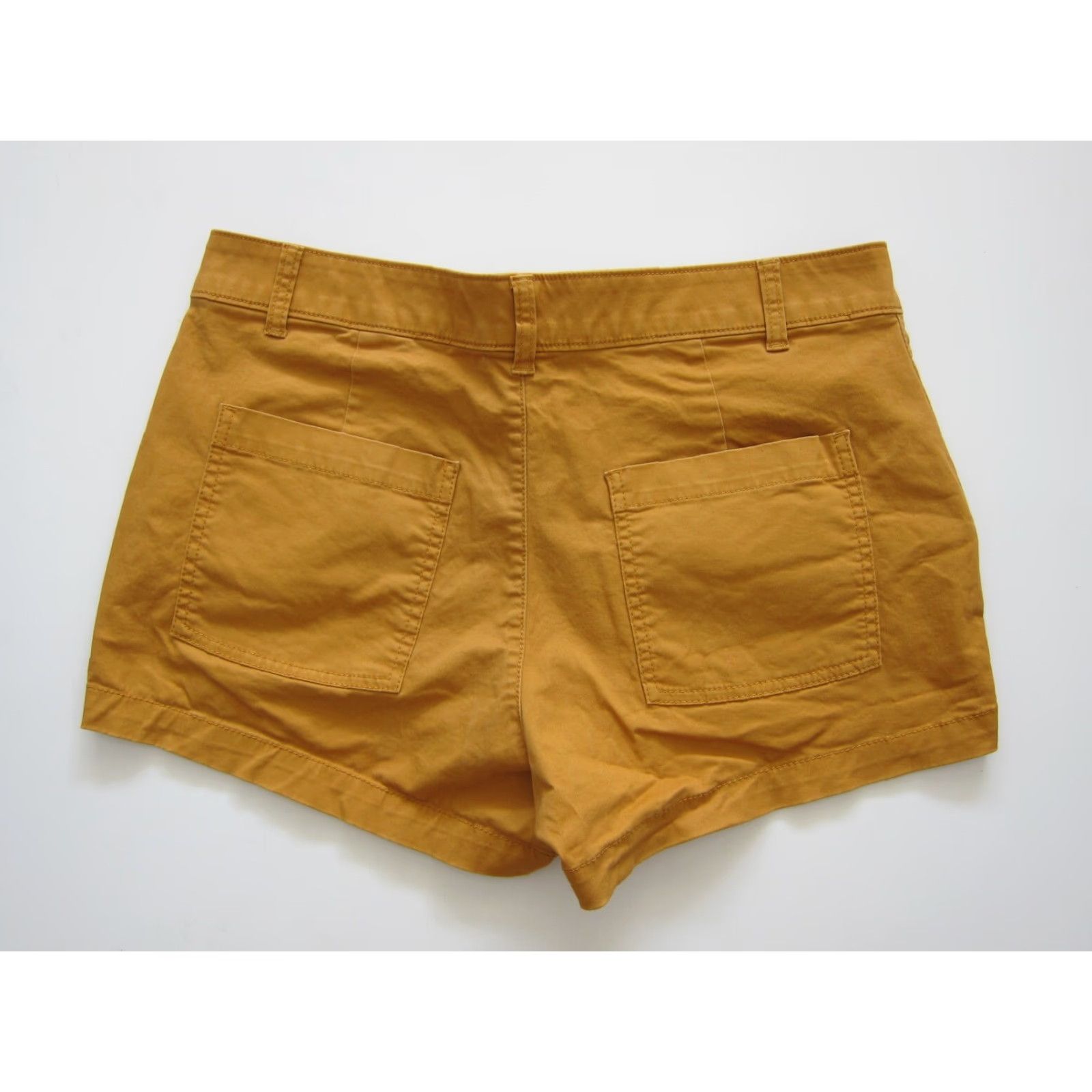 Gap Gap Mustard Yellow Orange Cotton Stretch Pocket Chino 3" Short Women 10 Size 32" / US 10 / IT 46 - 2 Thumbnail