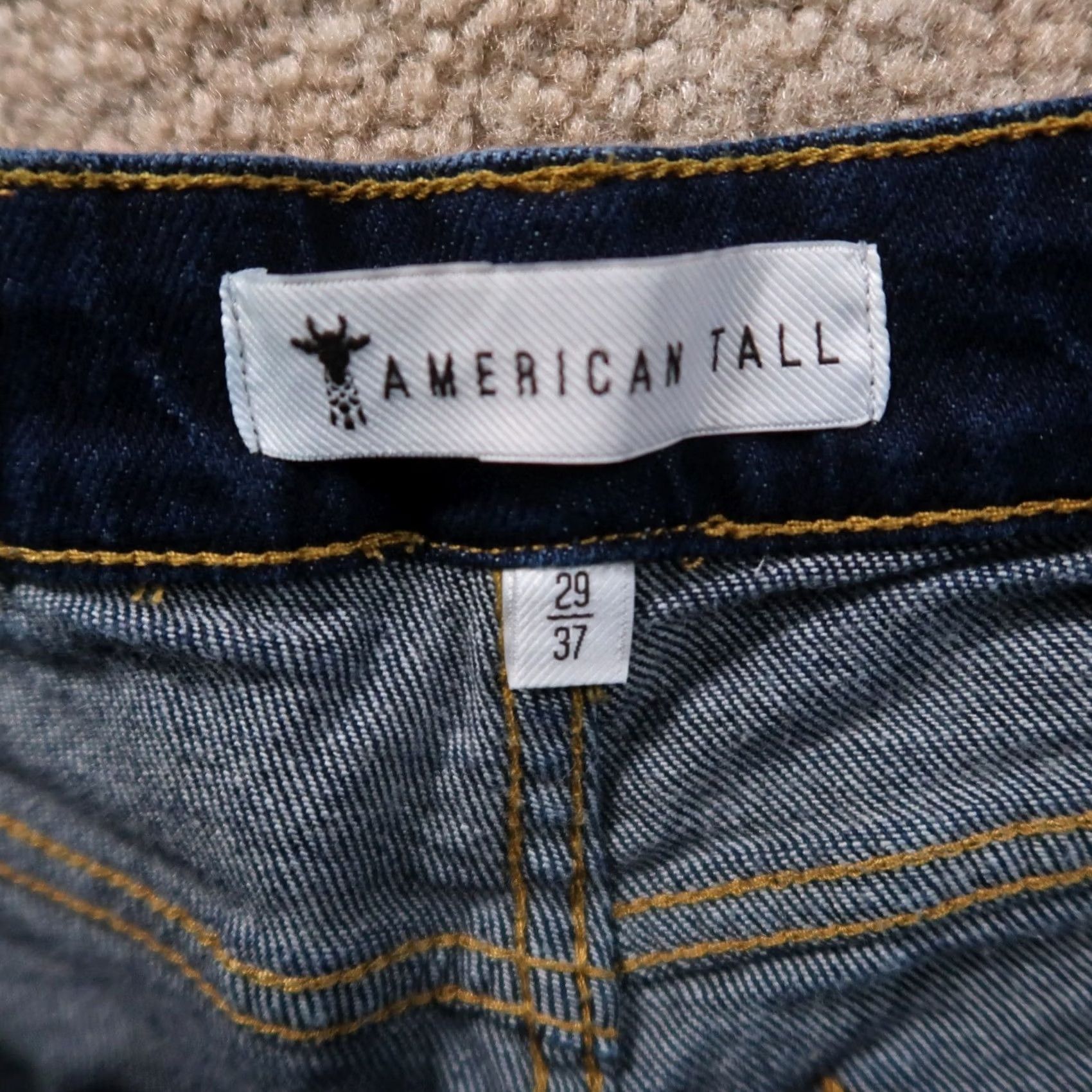 Vintage American Tall Harper High rise STraight leg jeans Women's 29x37 Blue Stretch Size 29" - 3 Thumbnail