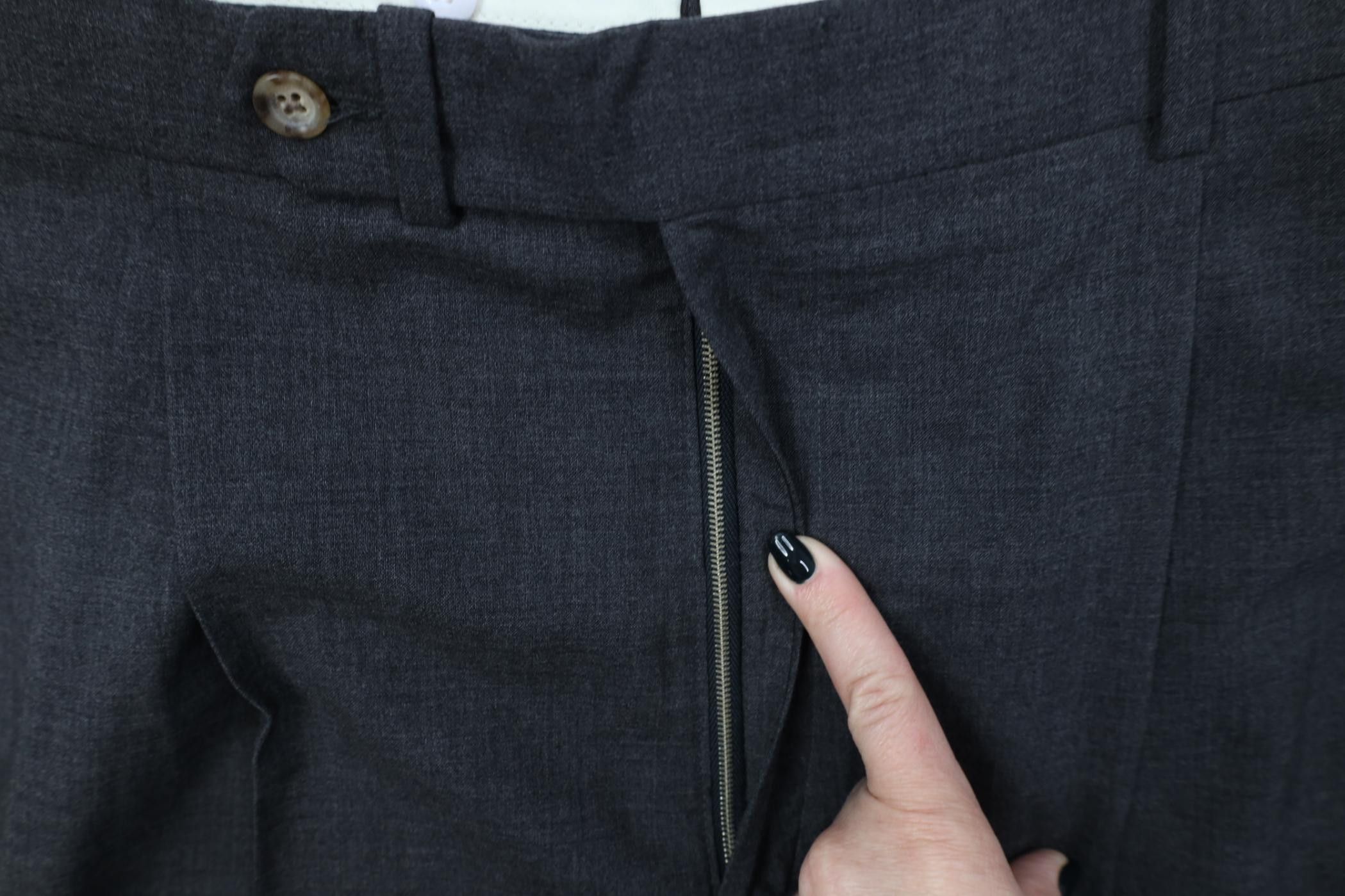 Vintage Vintage 90s Streetwear Wool Knit Wide Leg Chino Pants Gray Size US 38 / EU 54 - 8 Thumbnail