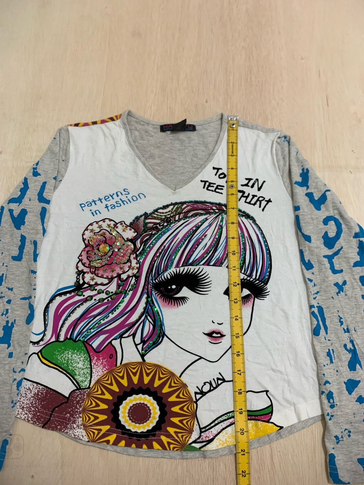 20471120 × Hysteric Glamour × Japanese Brand Vintage Y2k Kashitu Patterns in fashion Longslevee Size ONE SIZE - 8 Thumbnail