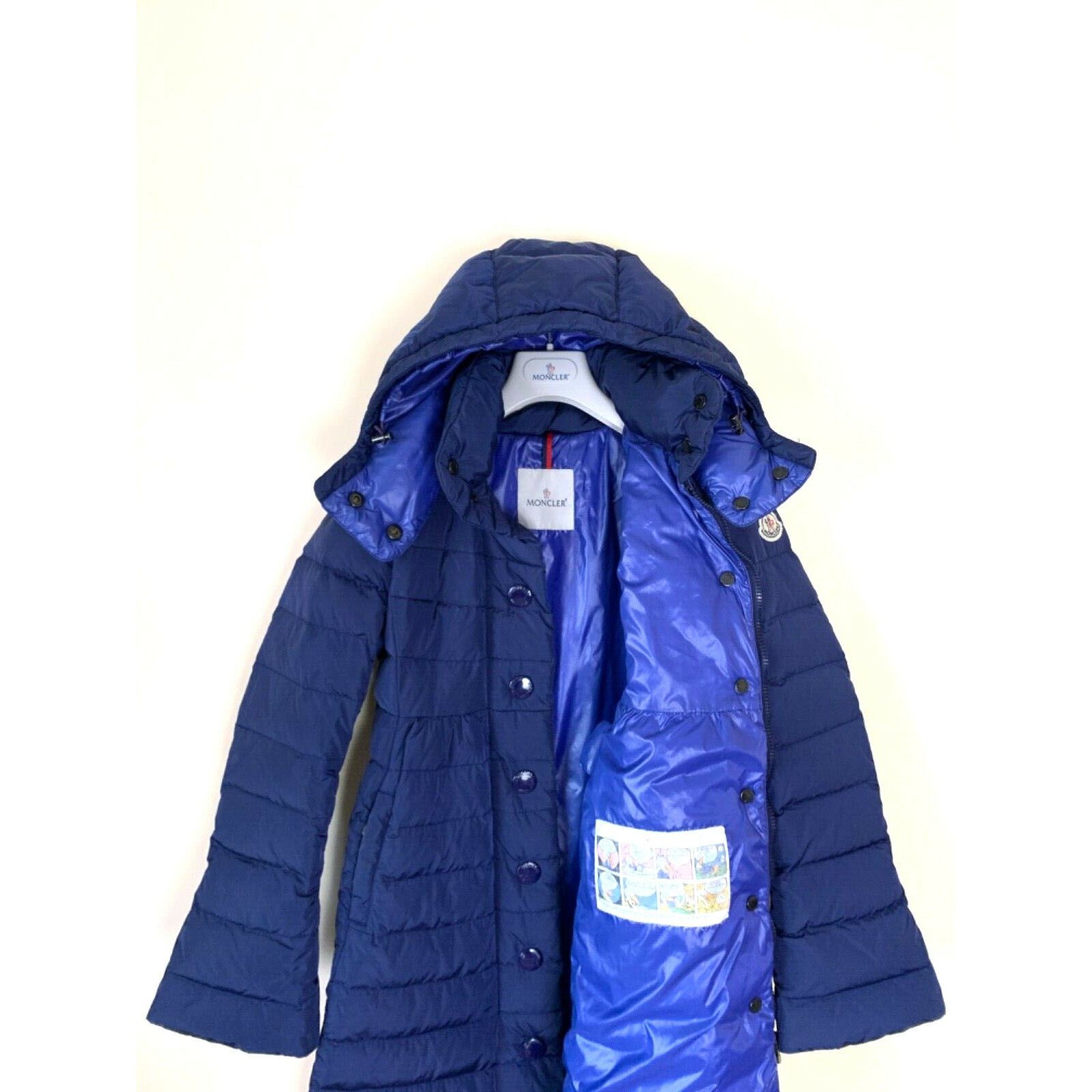Moncler Women's MONCLER JURA Down Jacket Coat Parka SZ 0 XS Blue Size XS / US 0-2 / IT 36-38 - 4 Thumbnail