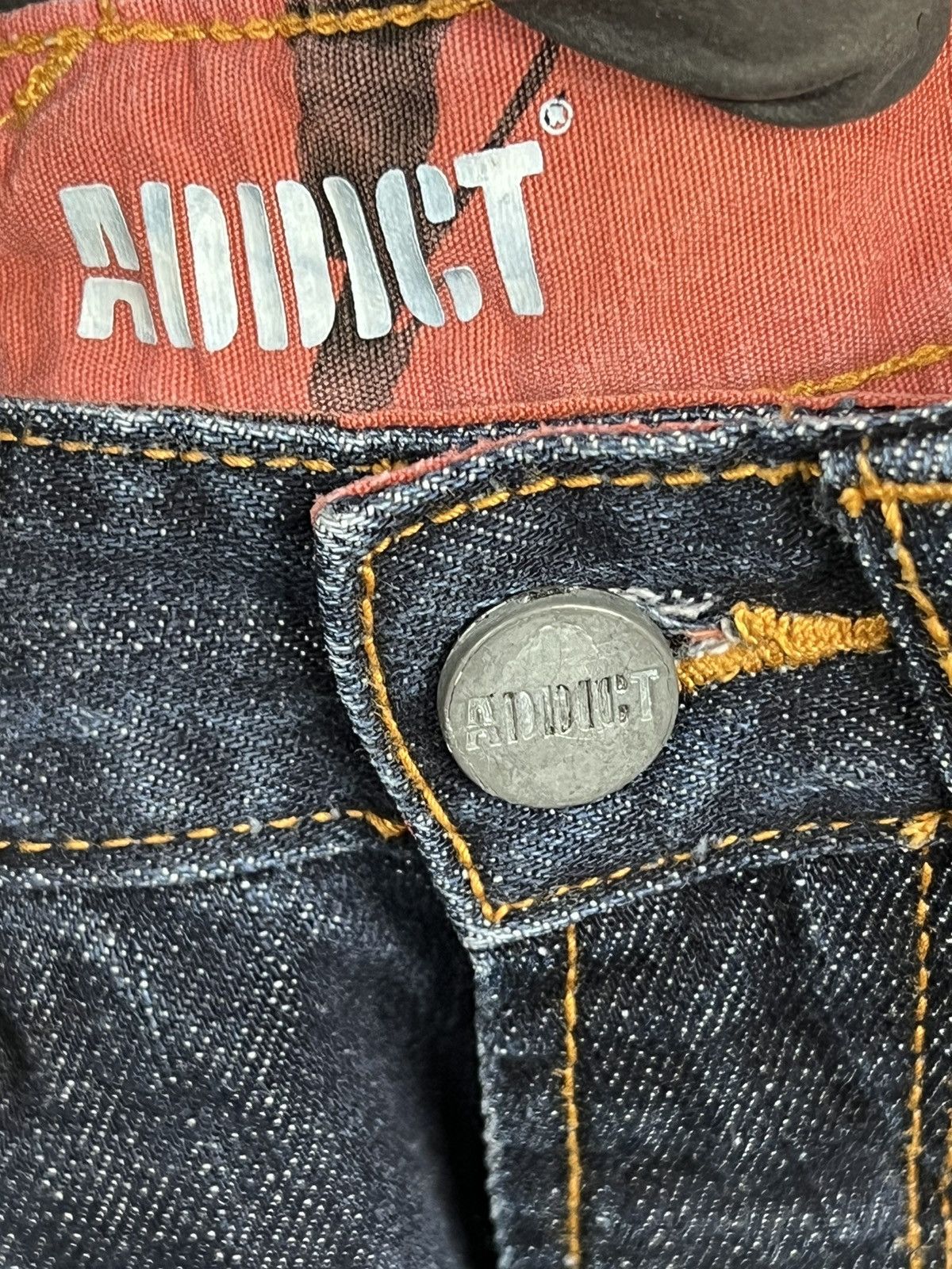 ADDICT × Addict Clothes Japan × Vintage 🔴 Vintage Addict clothing jeans Size US 28 / EU 44 - 4 Thumbnail