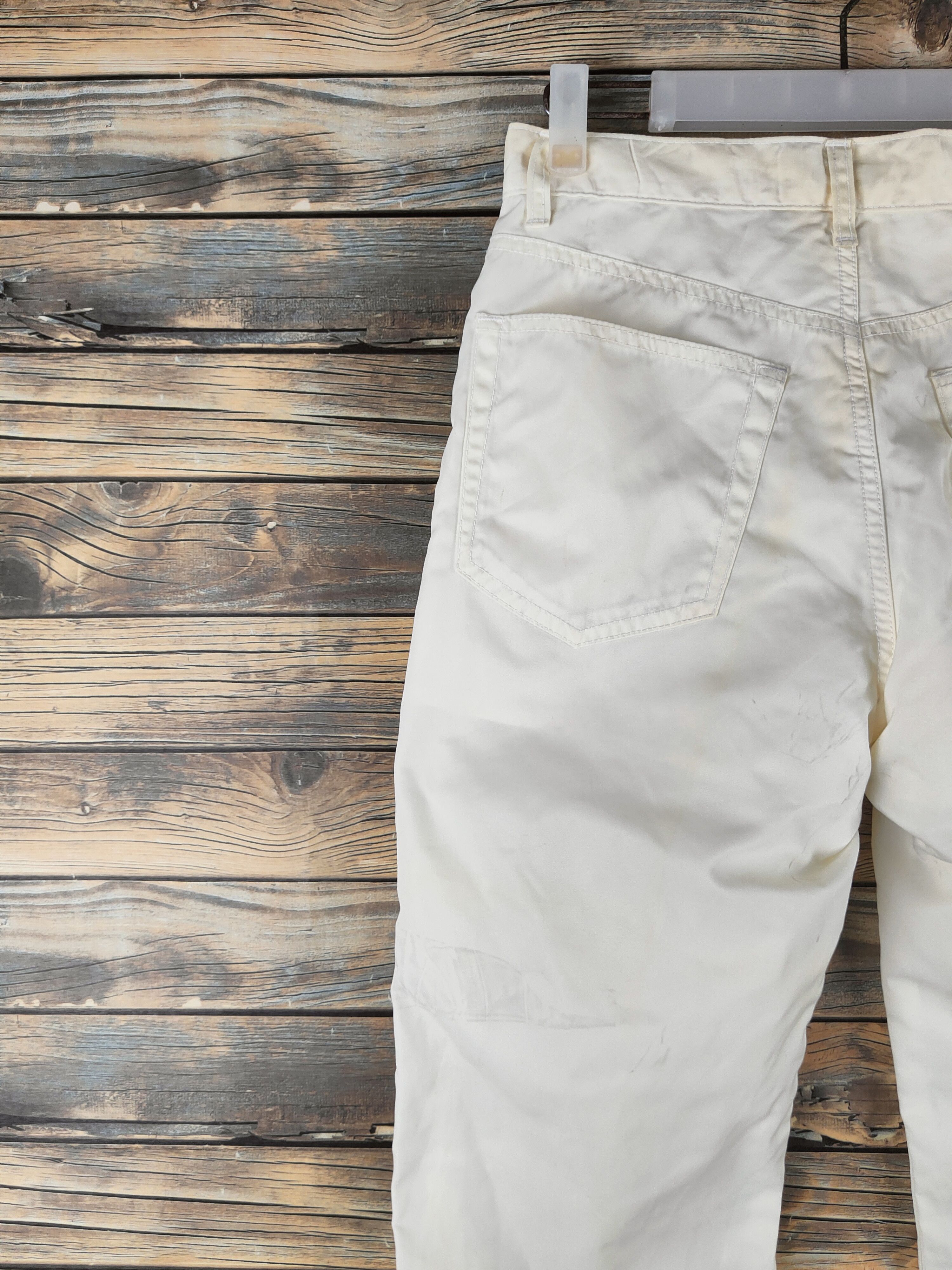 Japanese Brand D GGG Pour Homme Ivory Casual Poly Pants #S2396 Size 28" / US 6 / IT 42 - 8 Thumbnail