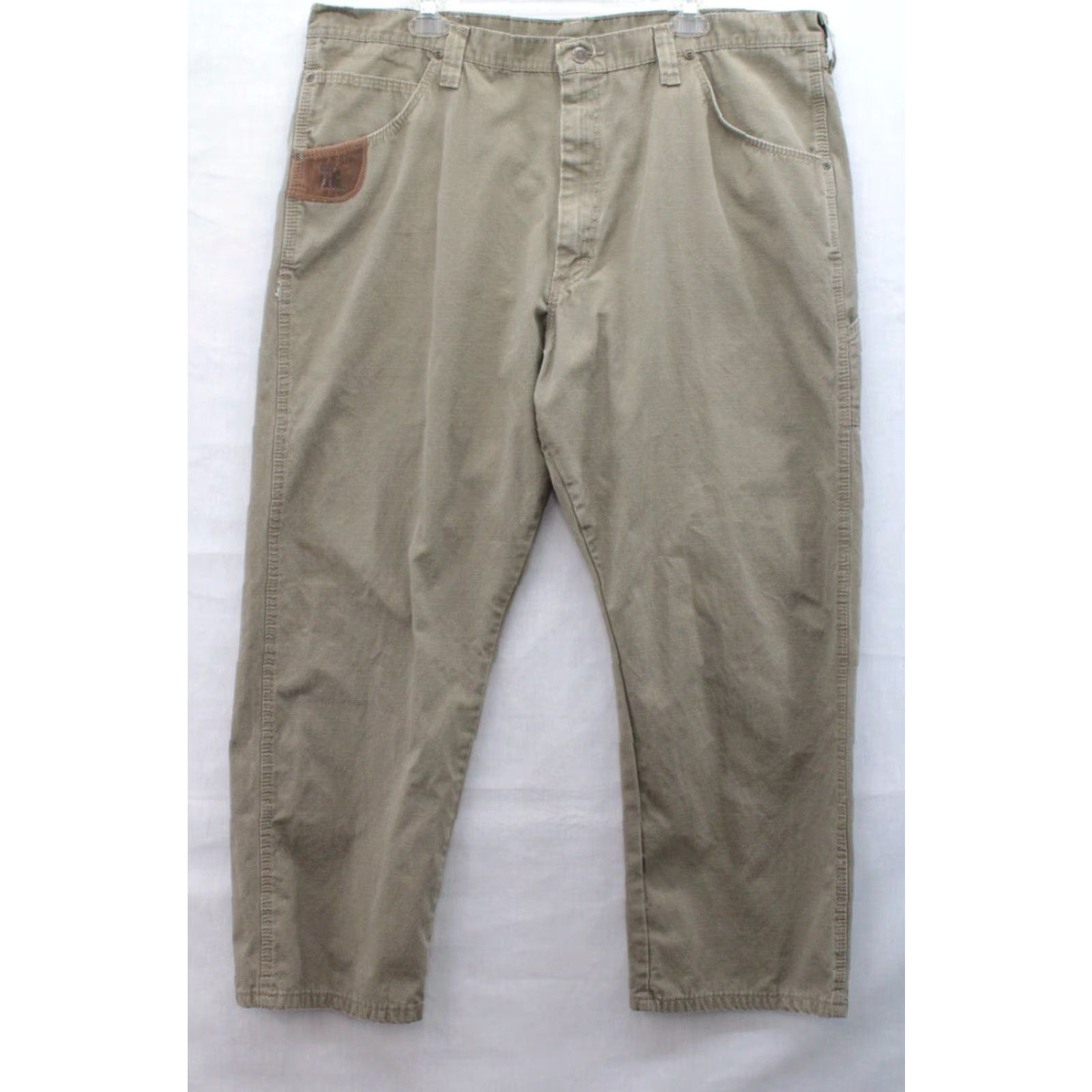 Wrangler Wrangler Rugged Wear Work Pants Men 42 x 28 Brown Rip Stop Baggie Leg Ranch Wear Pants Size US 42 / EU 58 - 2 Thumbnail