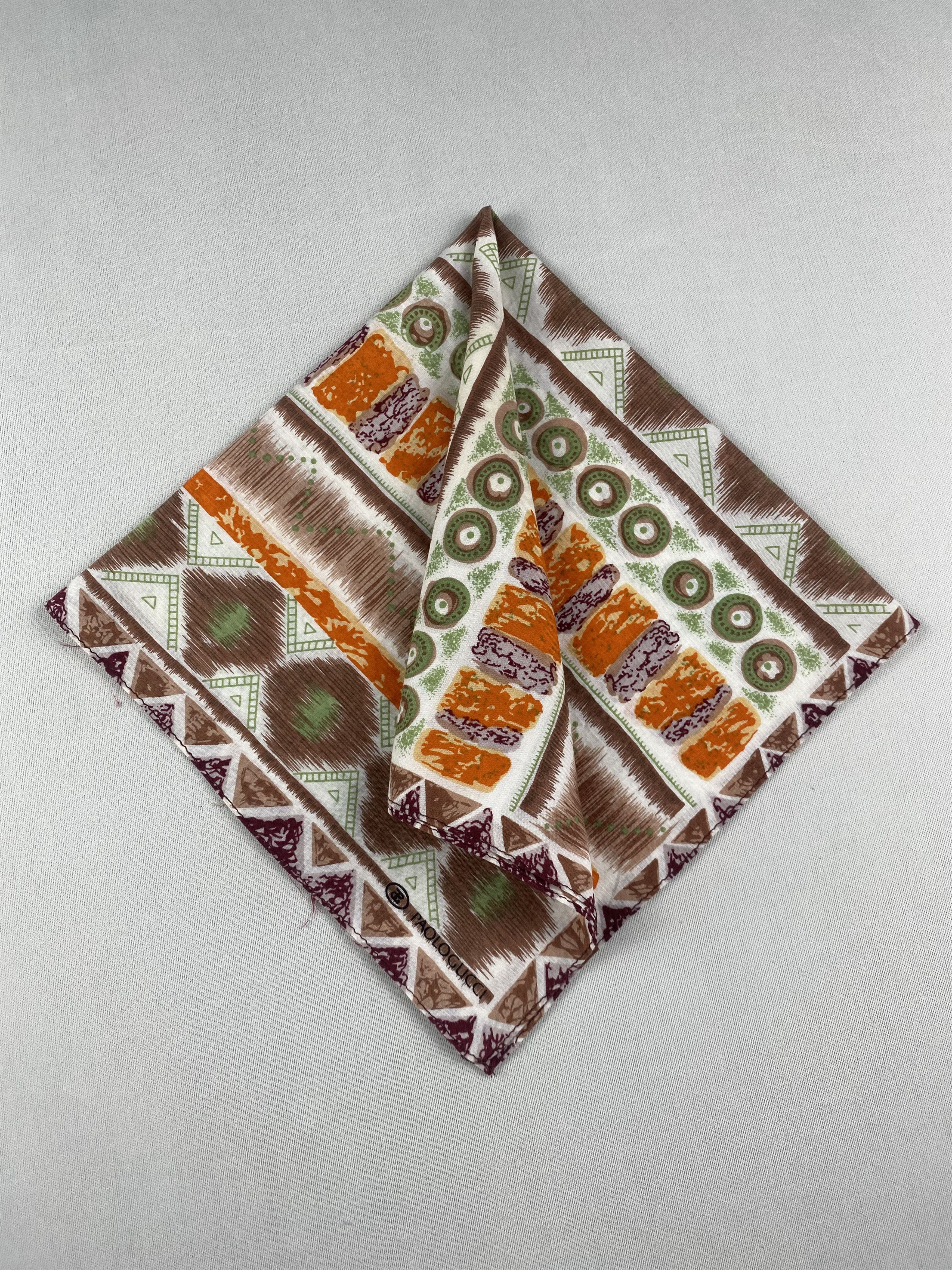 Paolo Gucci Vintage Paolo Gucci Handkerchief PocketSquare Bandana HM0005 Size ONE SIZE - 2 Thumbnail