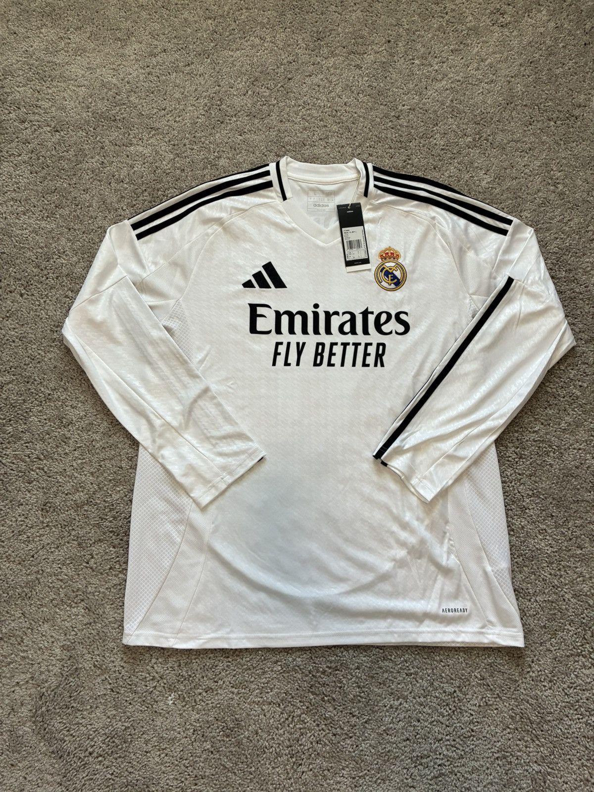 Adidas 2024/2025 Real Madrid Home Kit Size US L / EU 52-54 / 3 - 1 Thumbnail