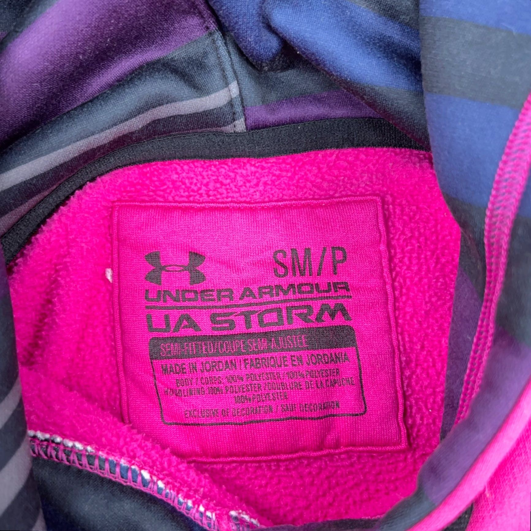 Under Armour Under Armour Hoodie Women Small Pink Sweatshirt Pullover Hooded Fleece Logo Pockets Solid Colorful Modern Sports Womens Size S / US 4 / IT 40 - 5 Thumbnail