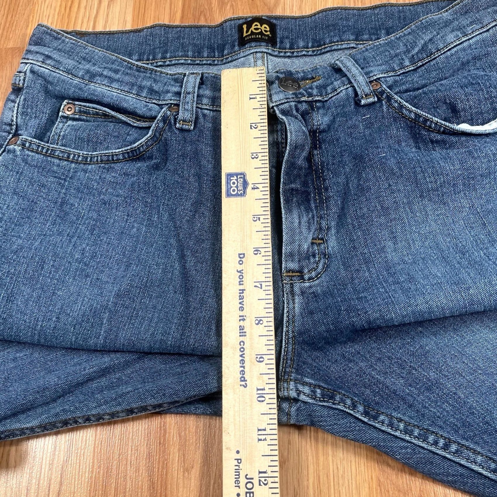 Lee Lee Jeans Mens Regular Fit Straight Leg Blue Stretch Denim Cotton Blend 33Wx30L Size US 33 - 5 Thumbnail