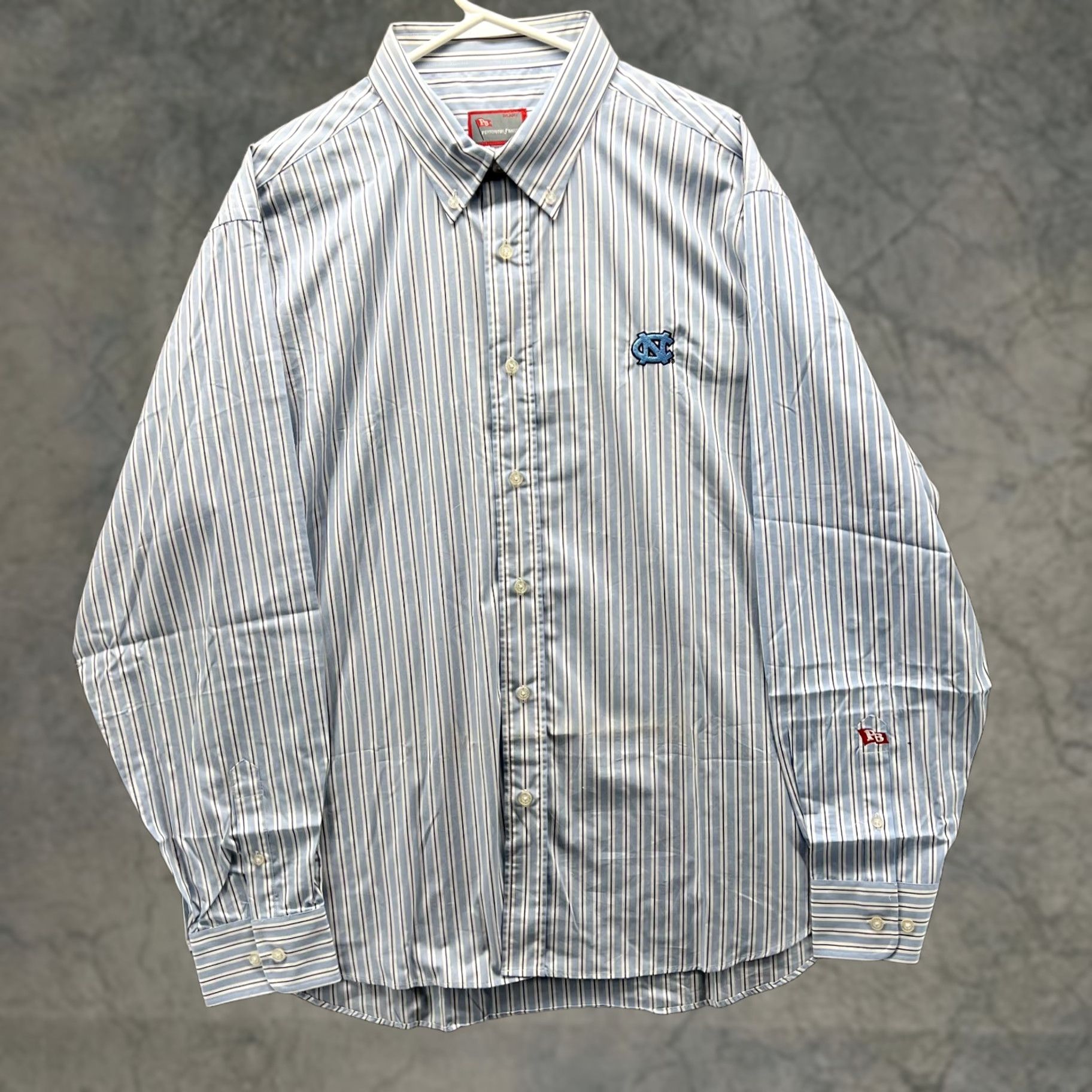 Vintage Pennington & Bailes Shirt Mens XL Blue Striped Button-Down Preppy Oxford Shirt Adults Regular Long Sleeve Navy Blue Mens XL Button-Up Size US XL / EU 56 / 4 - 1 Thumbnail