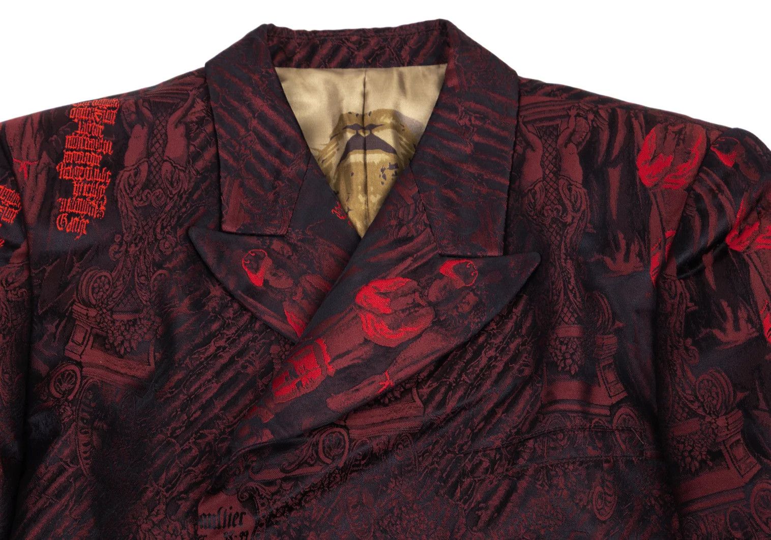 Jean Paul Gaultier Jacquard Magnet Button Jacket in Red Size 48 Size US M / EU 48-50 / 2 - 2 Thumbnail