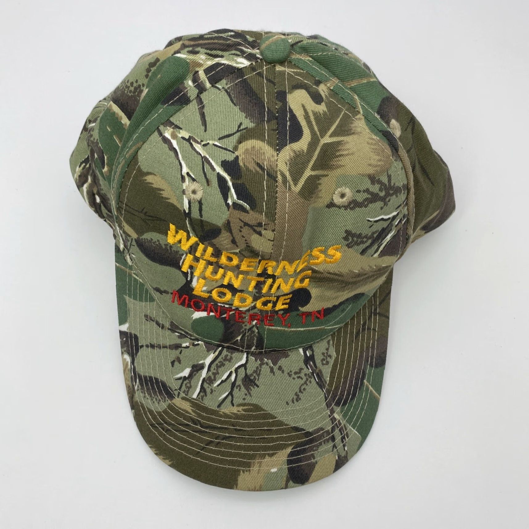 Vintage VINTAGE Otto Wilderness Hunting Lodge Monterey TN Snapback Cap Unisex Adults Adjustable Camouflage Twill Cotton Poly 90s Hunting Mens Womens Size ONE SIZE - 3 Thumbnail