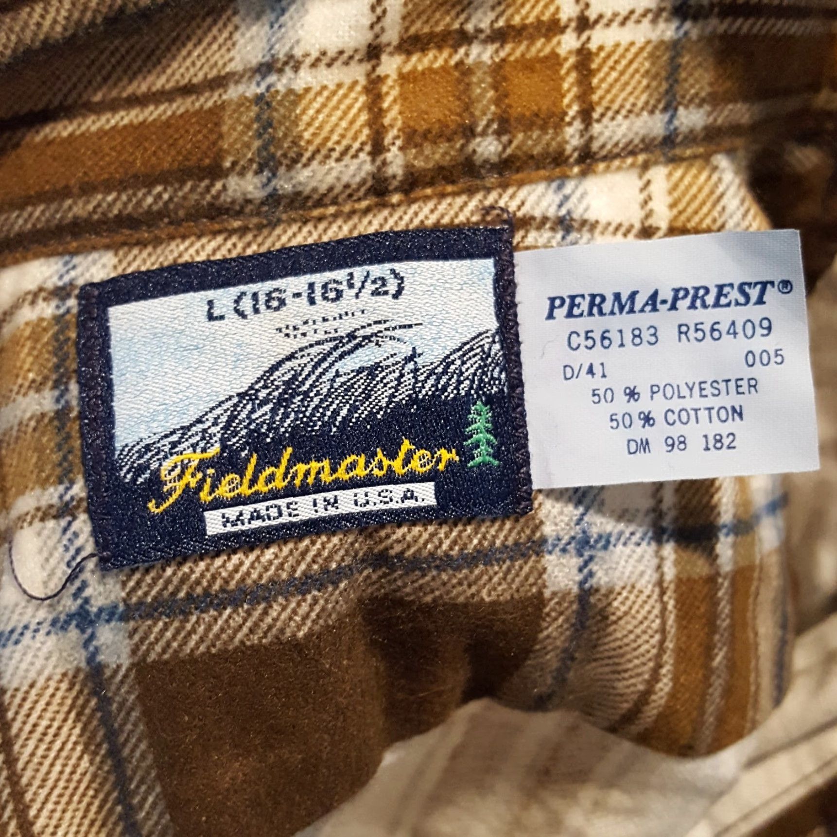 Vintage VINTAGE Fieldmaster Button-Up Shirt Brown Plaid Flannel Men's L Western Cowboy Workwear 80s 90s Casual Size US L / EU 52-54 / 3 - 5 Thumbnail