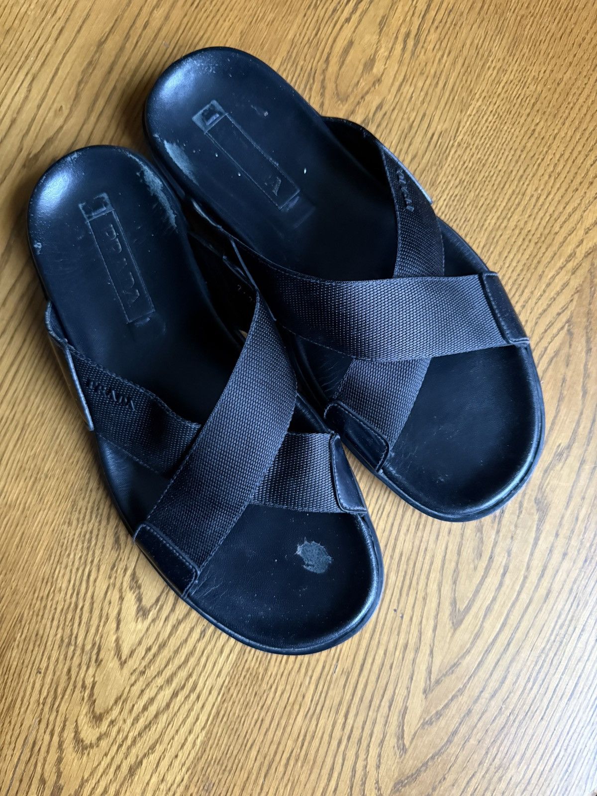 Prada Prada Leather Sandals Size US 11 / EU 44 - 1 Thumbnail
