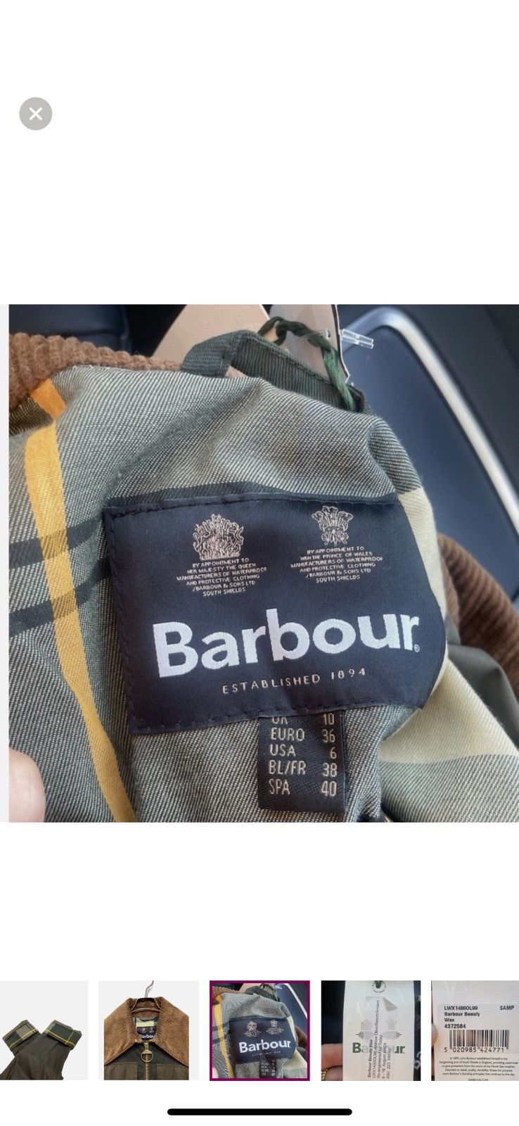 Barbour Barbour Beauly Wax Cotton Jacket Size M Size XS / US 0-2 / IT 36-38 - 7 Thumbnail