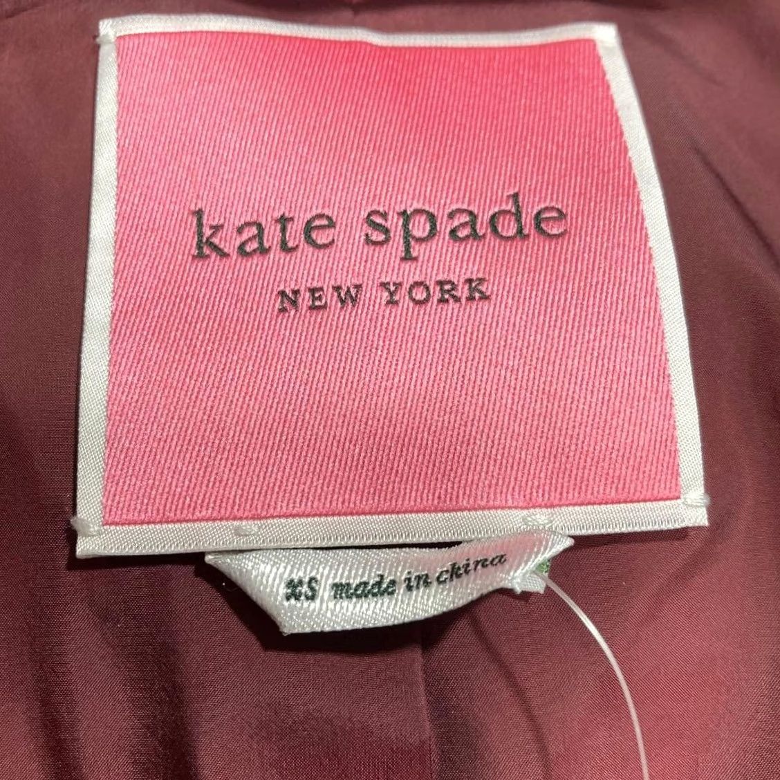 Vintage kate spade new york Down Jacket, Pink, XS, Women, Polyester, Coat Size XS / US 0-2 / IT 36-38 - 2 Thumbnail