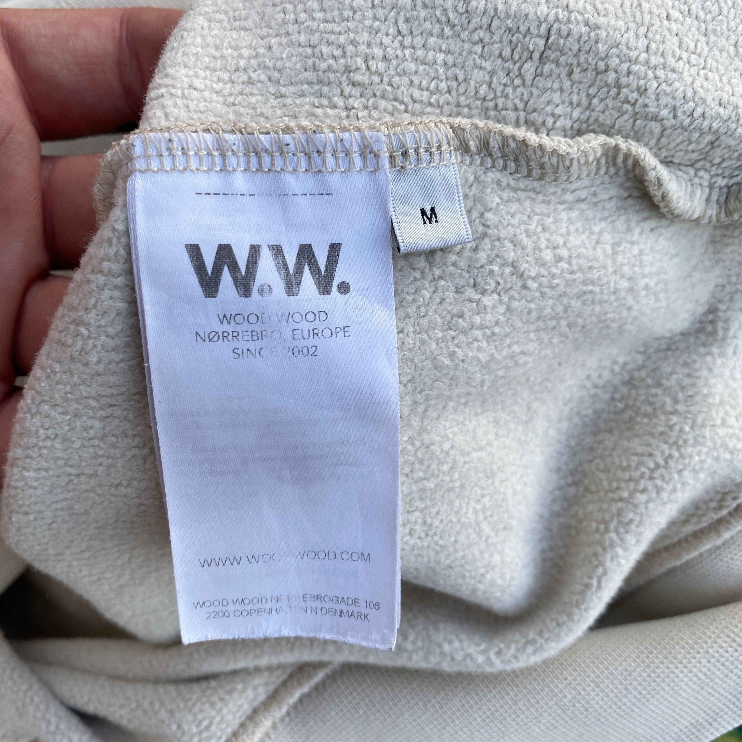 Wood Wood Wood wood cream green logo hoodie - M Size US M / EU 48-50 / 2 - 4 Thumbnail