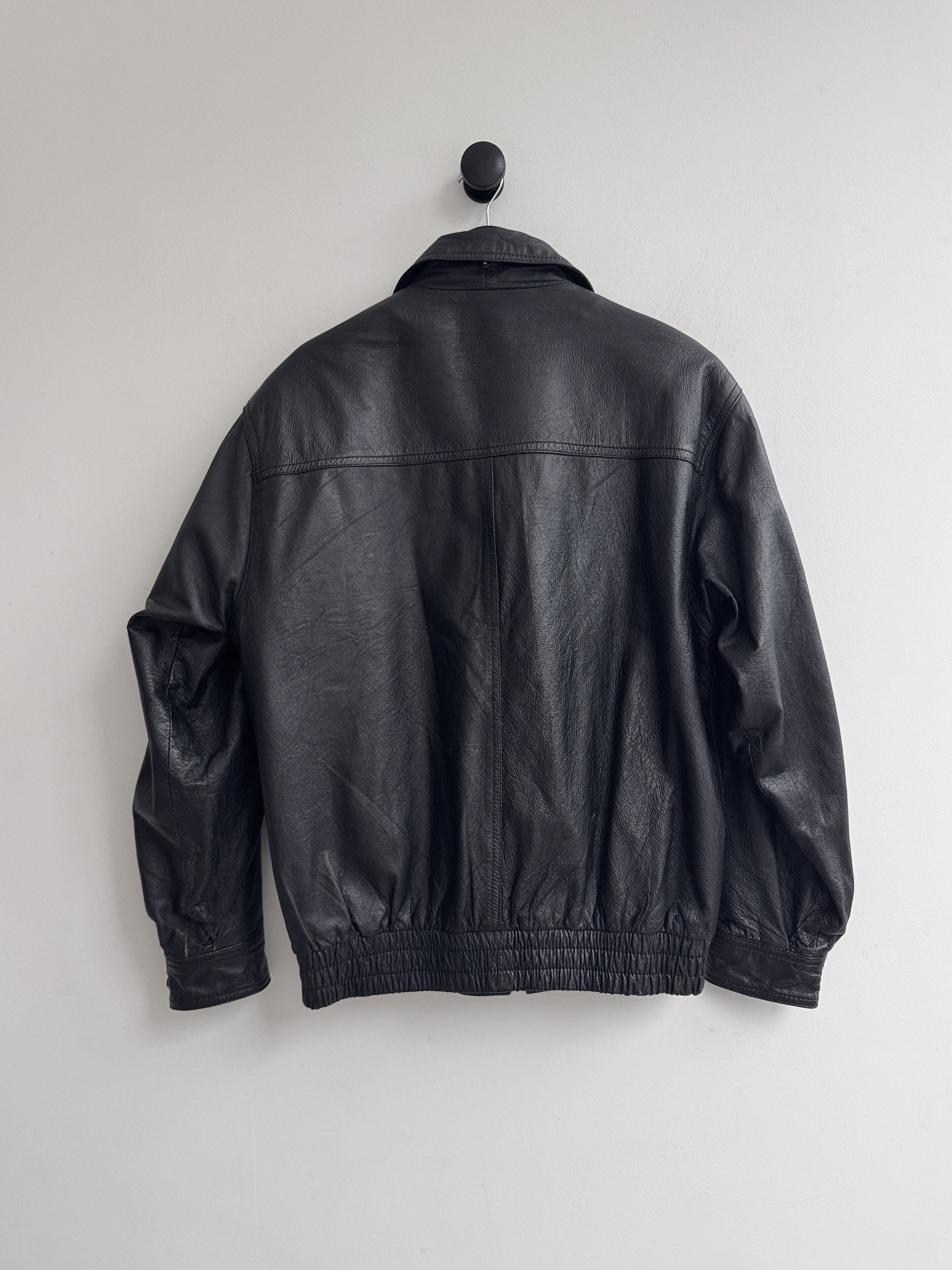 Genuine Leather Vintage Top-Grain A-2 Black Leather Jacket Size US M / EU 48-50 / 2 - 2 Thumbnail