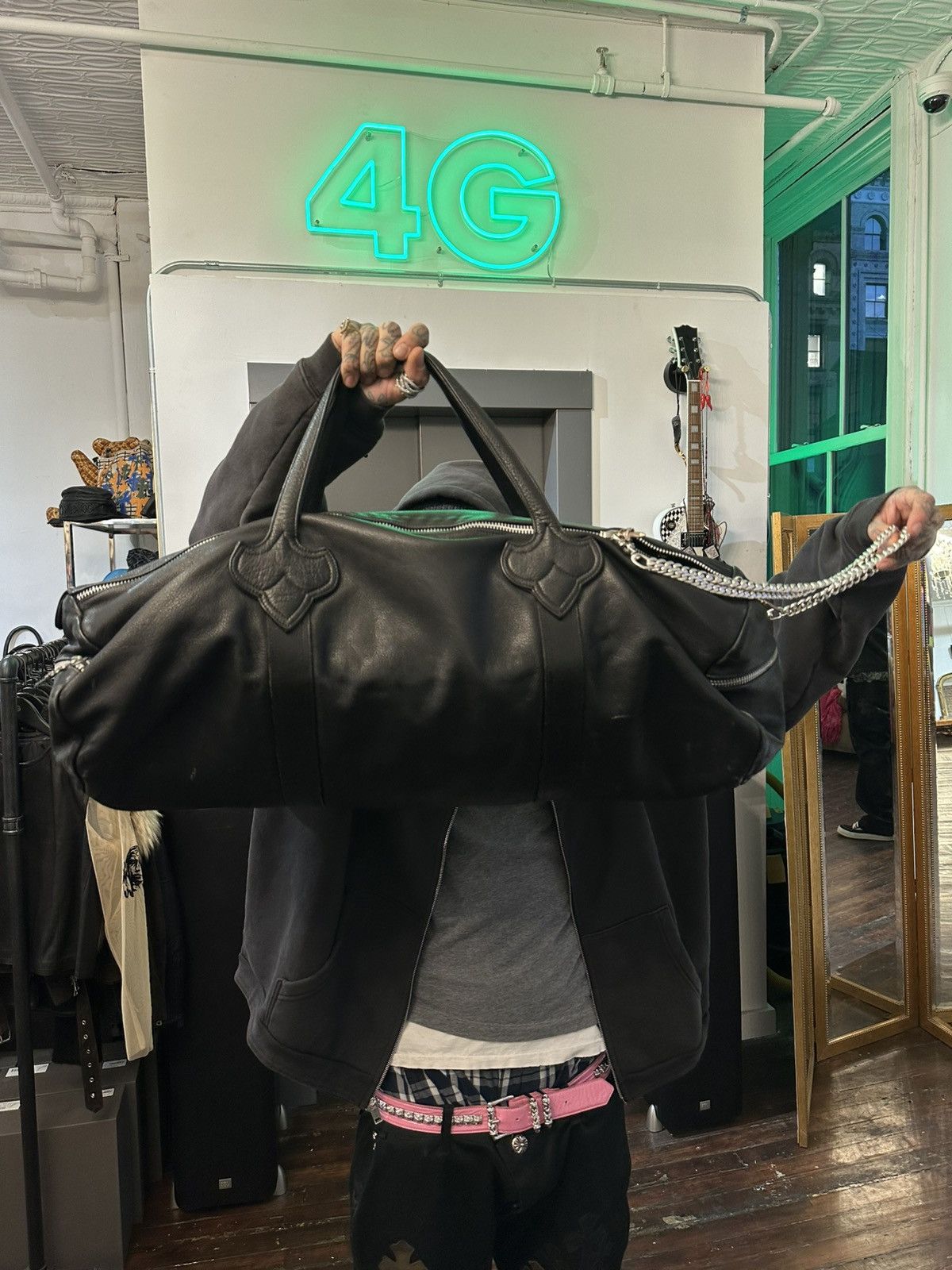 Chrome Hearts CHROME HEARTS LOADED LEATHER XL DUFFLE Size ONE SIZE - 1 Thumbnail
