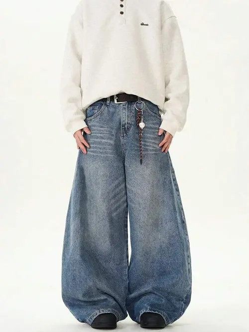 Japanese Brand VIntage RETRO 90s baggy denim jeans Size US 32 / EU 48 - 1 Thumbnail