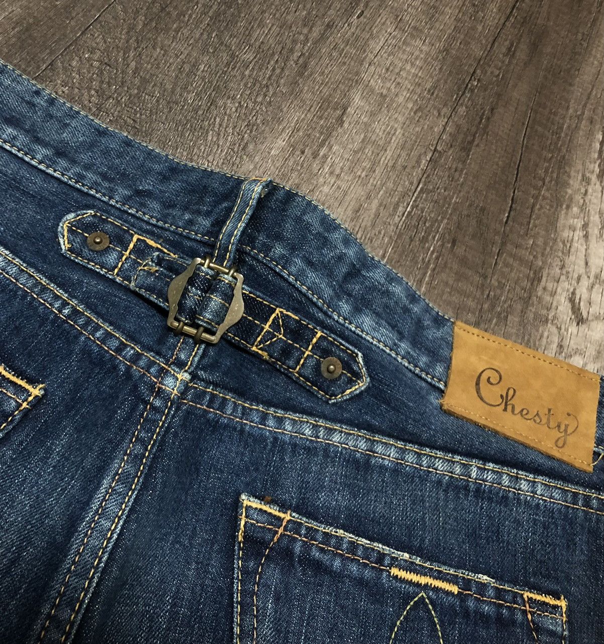 Designer × Japanese Brand × Vintage Vintage Chesty Buckle Back Denim Jeans Japanese Brand Size US 32 / EU 48 - 13 Thumbnail