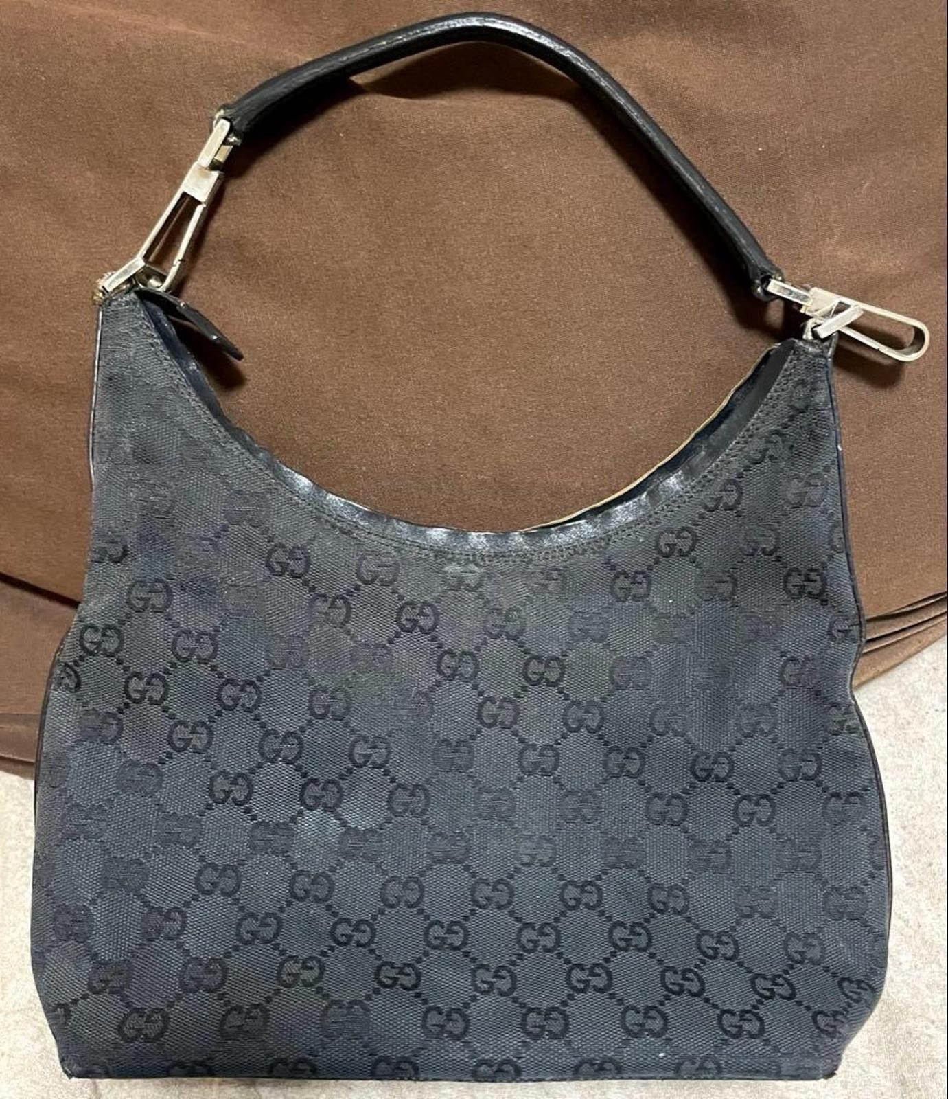 Gucci Gucci - Black Monogram Canvas Shoulder Bag Size ONE SIZE - 2 Thumbnail