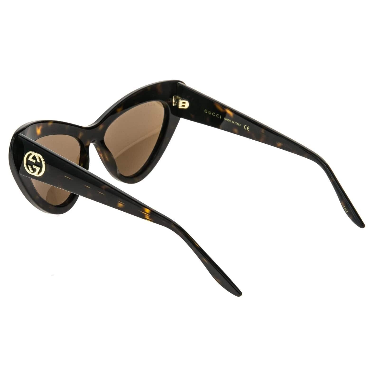Gucci GUCCI Gg0895s 0895 Havana 002 Fashion Chunky Sunglasses Size ONE SIZE - 8 Thumbnail
