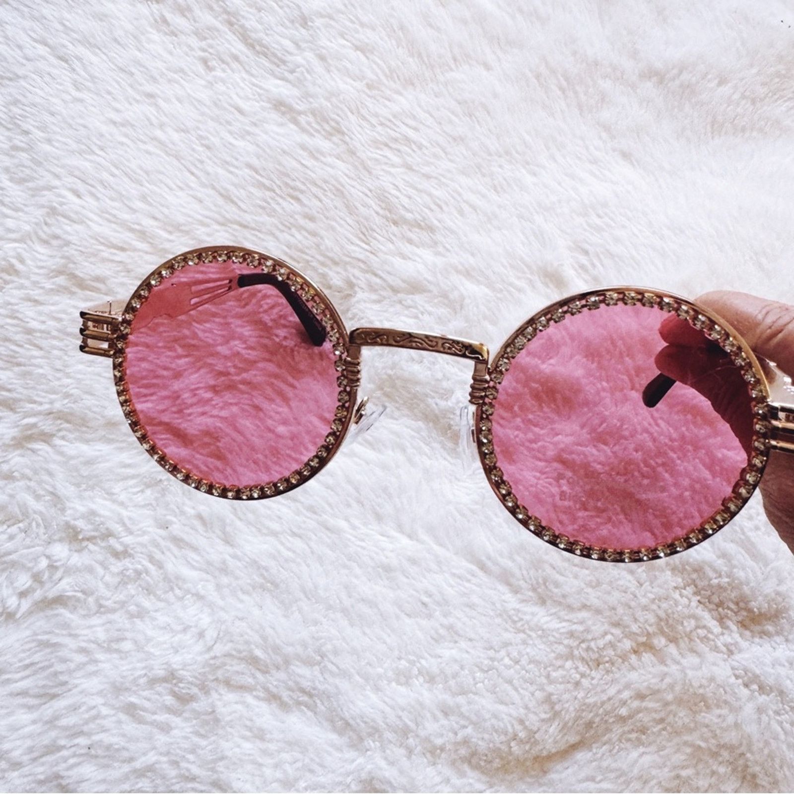Other Kate Clear Pink Round Sunglasses Size ONE SIZE - 8 Thumbnail