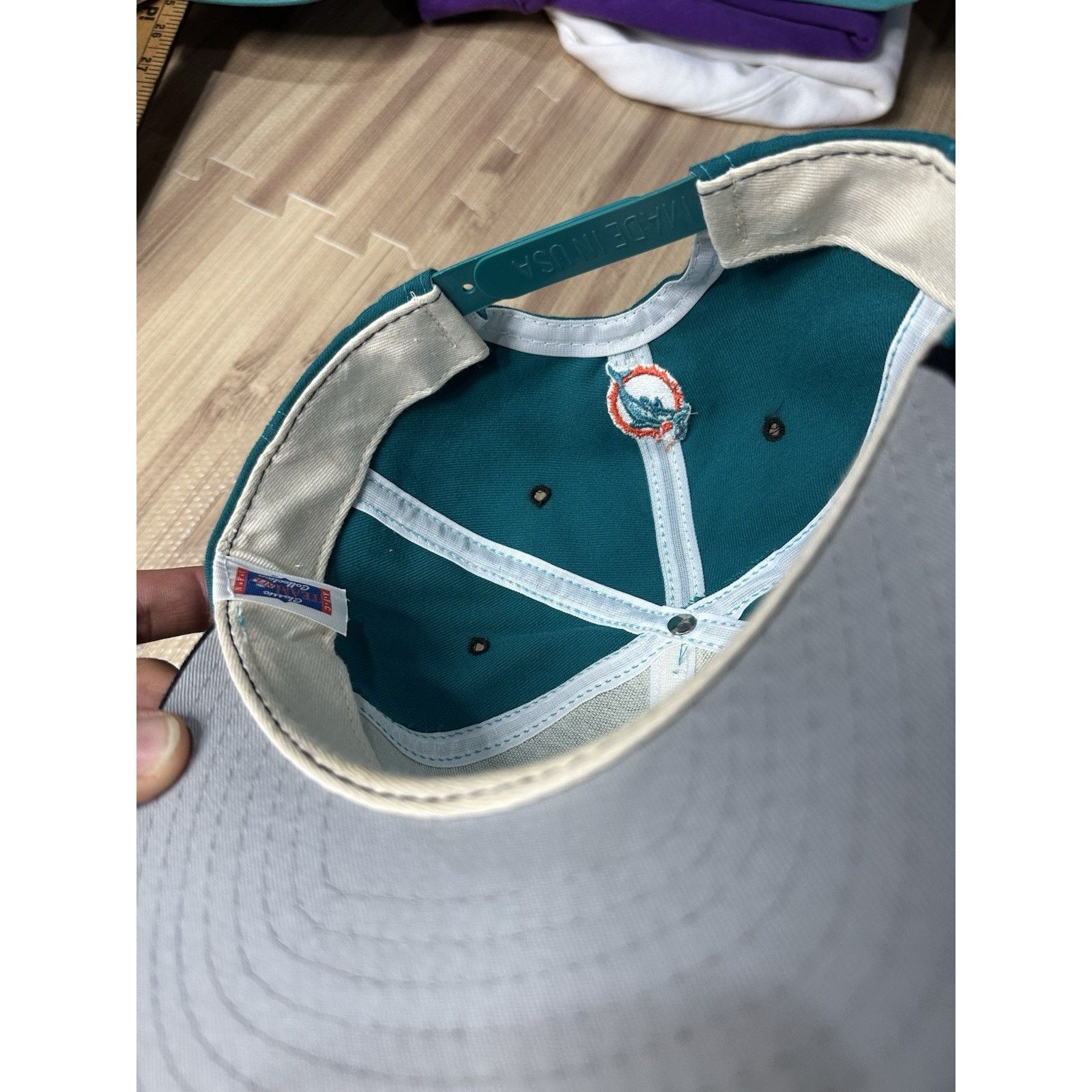 New Era Vintage Miami Dolphins New Era Teal Snapback Hat Cap Size ONE SIZE - 6 Thumbnail