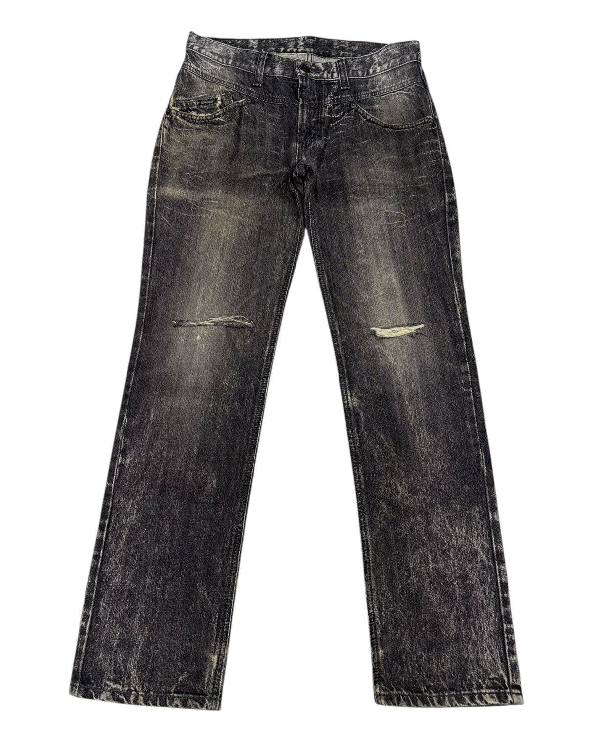 Kapital 🔥EDWIN 403 SMOKE BLACK MADE IN JAPAN DISTRESSED DENIM JEANS Size US 32 / EU 48 - 1 Thumbnail