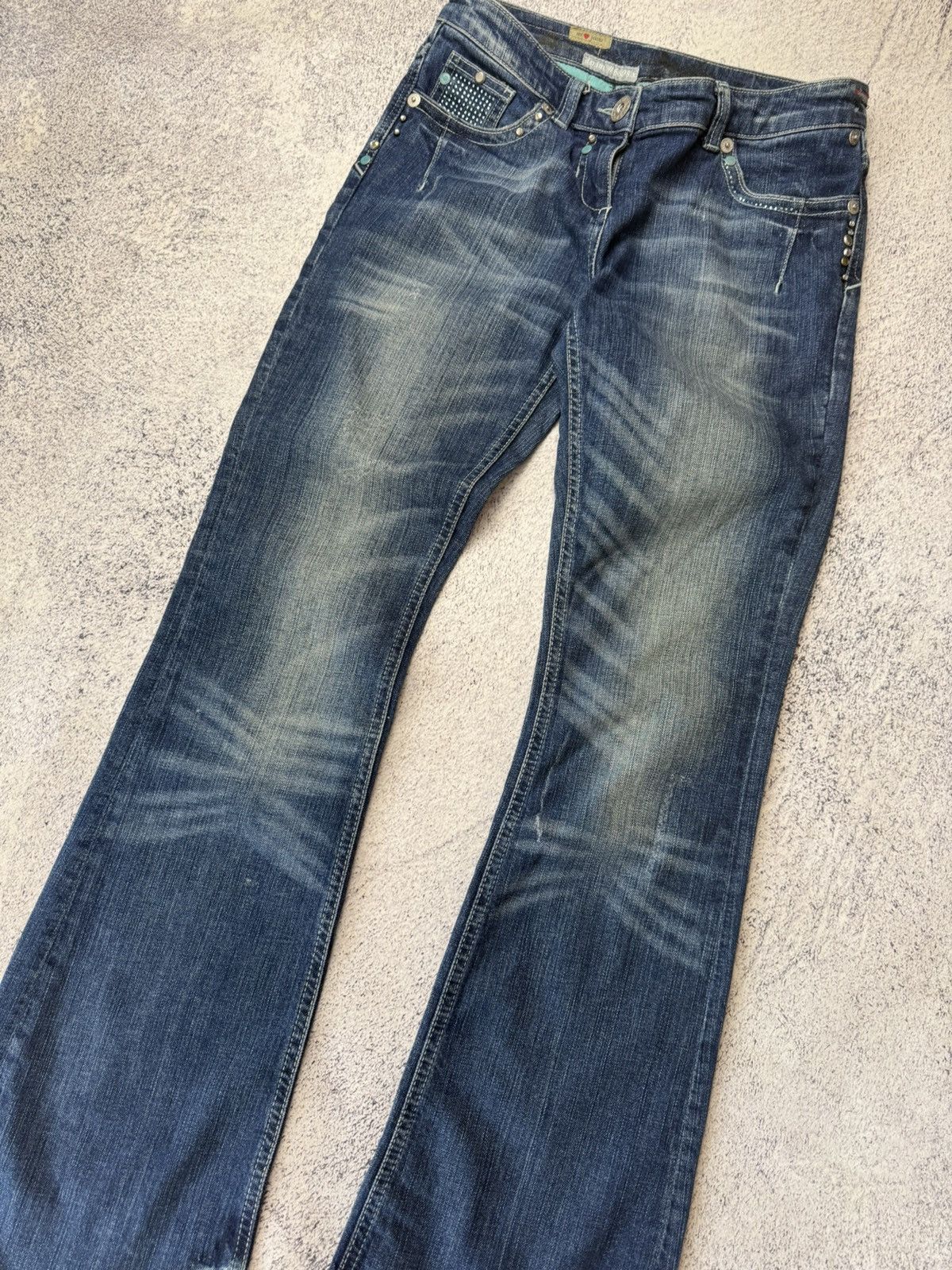 Japanese Brand Vintage Women’s Flared Jeans Y2K Japanese Size 28" / US 6 / IT 42 - 5 Thumbnail