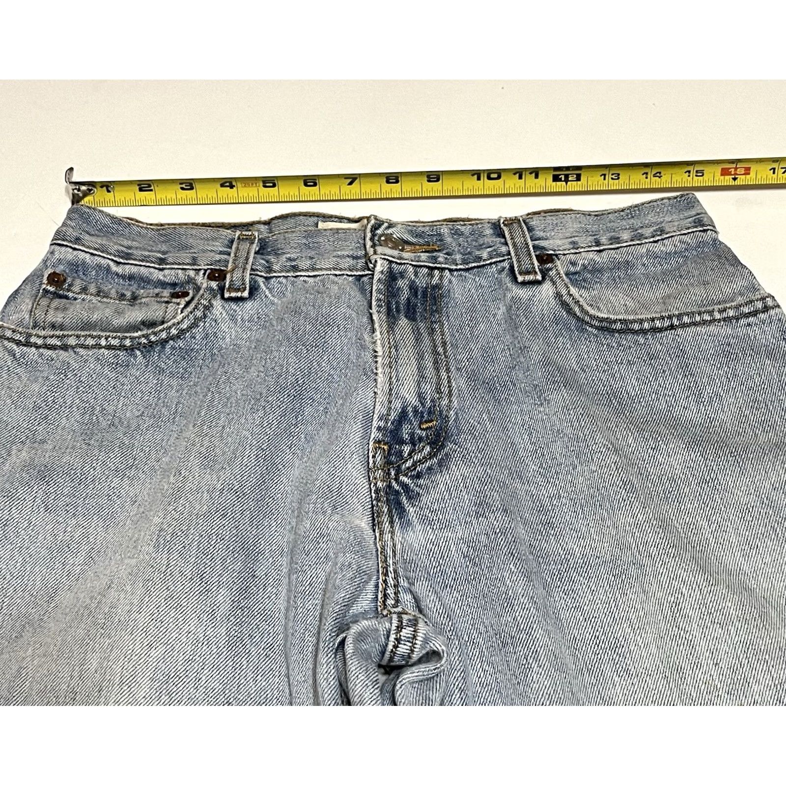 Levi's VINTAGE Levi's 560 Jeans Men’s 30x30 Blue Denim Distressed Grunge Logo Cotton Slim Relaxed Tapered USA USA Model 560 Distressed Vintage Jeans Men Size US 30 / EU 46 - 3 Thumbnail