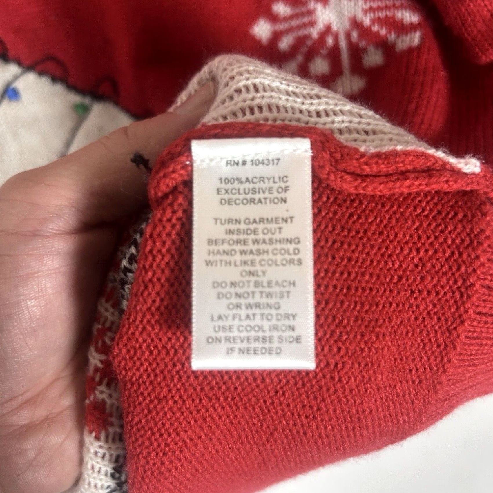 Vintage VINTAGE Ugly Christmas Sweater Unicorn Womens L Red Crew Neck Pullover Holiday L/S Size L / US 10 / IT 46 - 5 Thumbnail