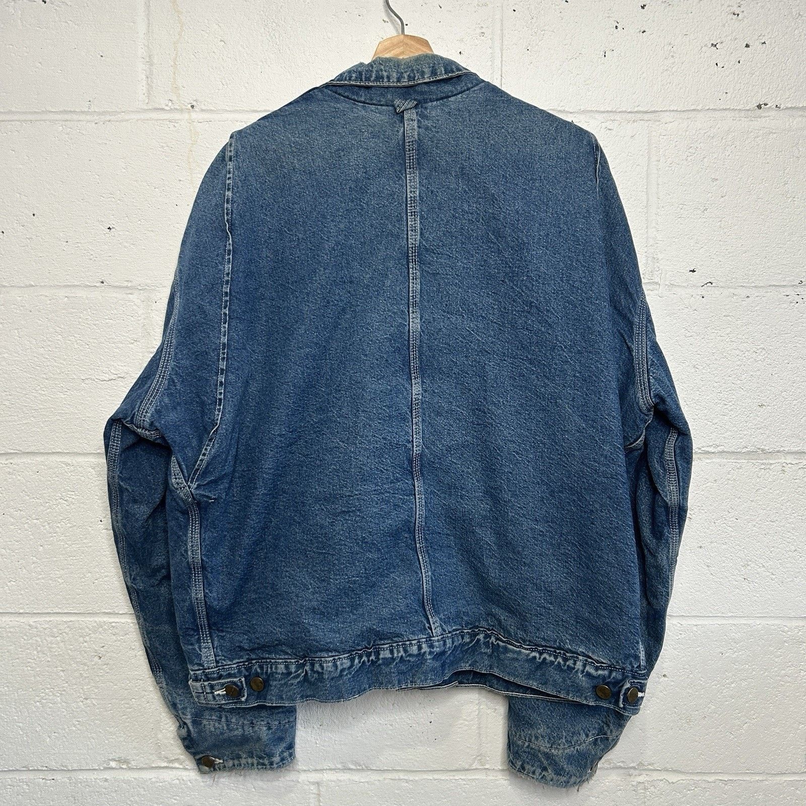 Carhartt Vintage Carhartt Aztec Pile Denim Chore Jacket “Darkstone” Size US XL / EU 56 / 4 - 2 Thumbnail