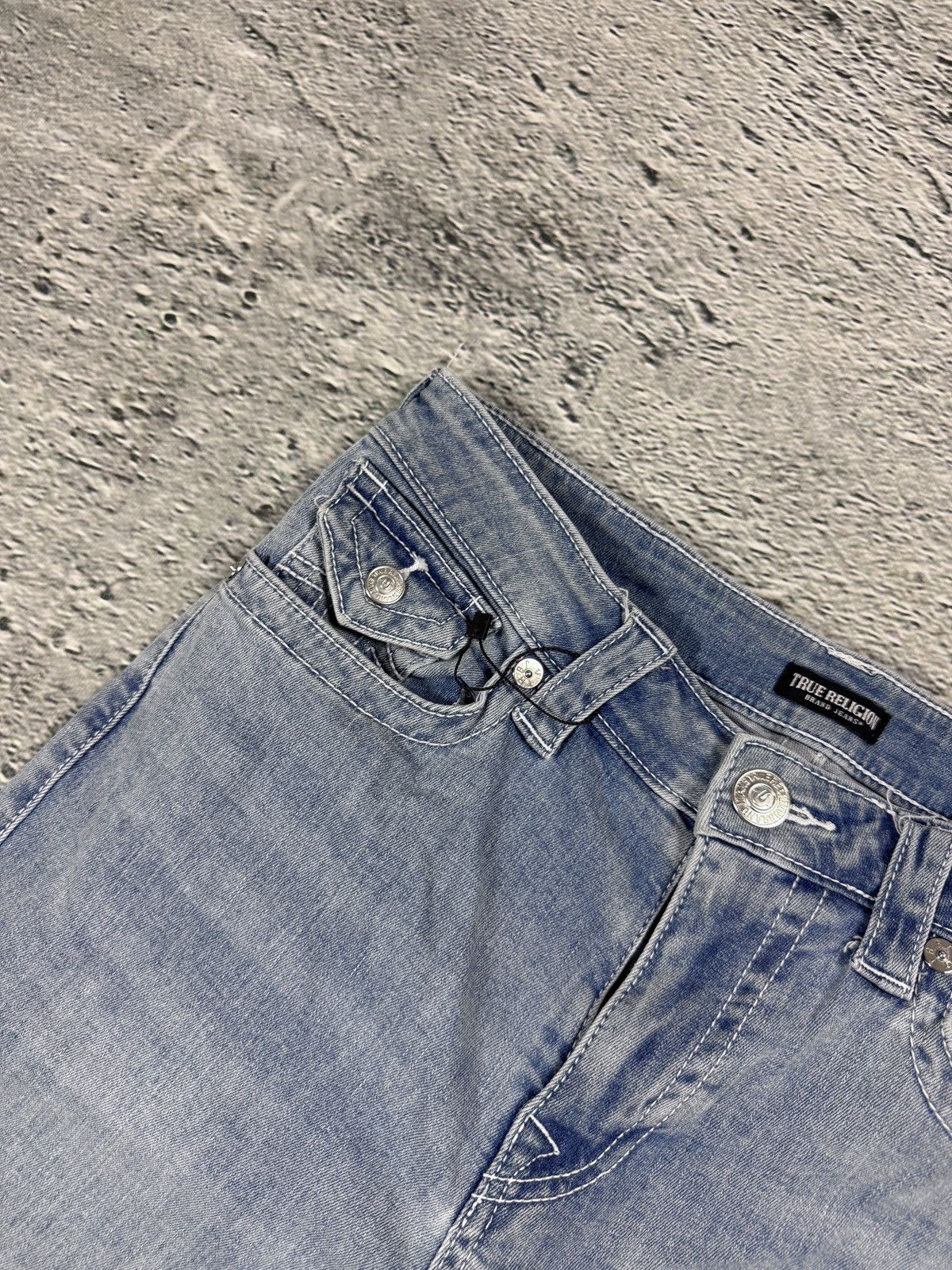 True Religion True Religion jeans straight baby blue white stitch Y2K Size US 30 / EU 46 - 6 Thumbnail