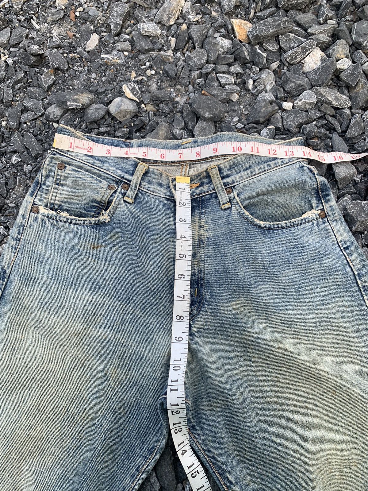 Kapital VINTAGE 505X SELVEDGE FADED JAPANESE DISTRESSED DENIM Size US 28 / EU 44 - 21 Thumbnail