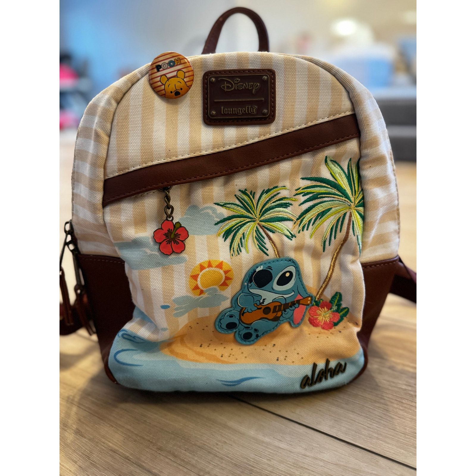 Disney Loungefly Disney Lilo & Stitch Aloha Hawaii Mini Backpack Size ONE SIZE - 1 Thumbnail