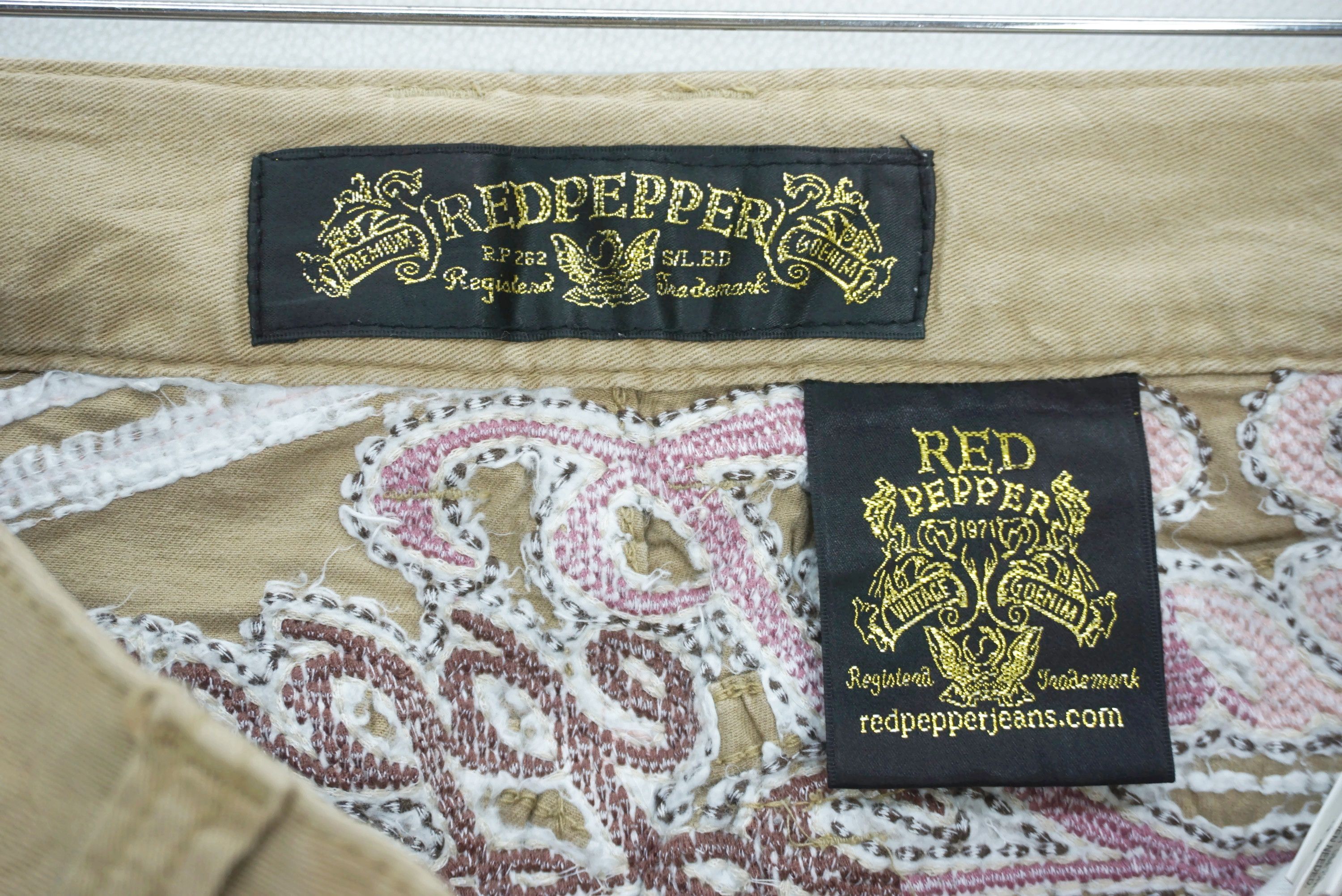 Japanese Brand Red Pepper Jeans fits W32xL34 Embroidered Low-Rise Skinny Size 27" / US 4 / IT 40 - 13 Thumbnail