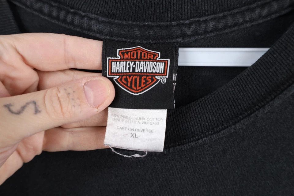 Harley Davidson × Vintage Vintage Y2K 2005 Harley Davidson Chicago T-Shirt Black USA Size US XL / EU 56 / 4 - 8 Thumbnail