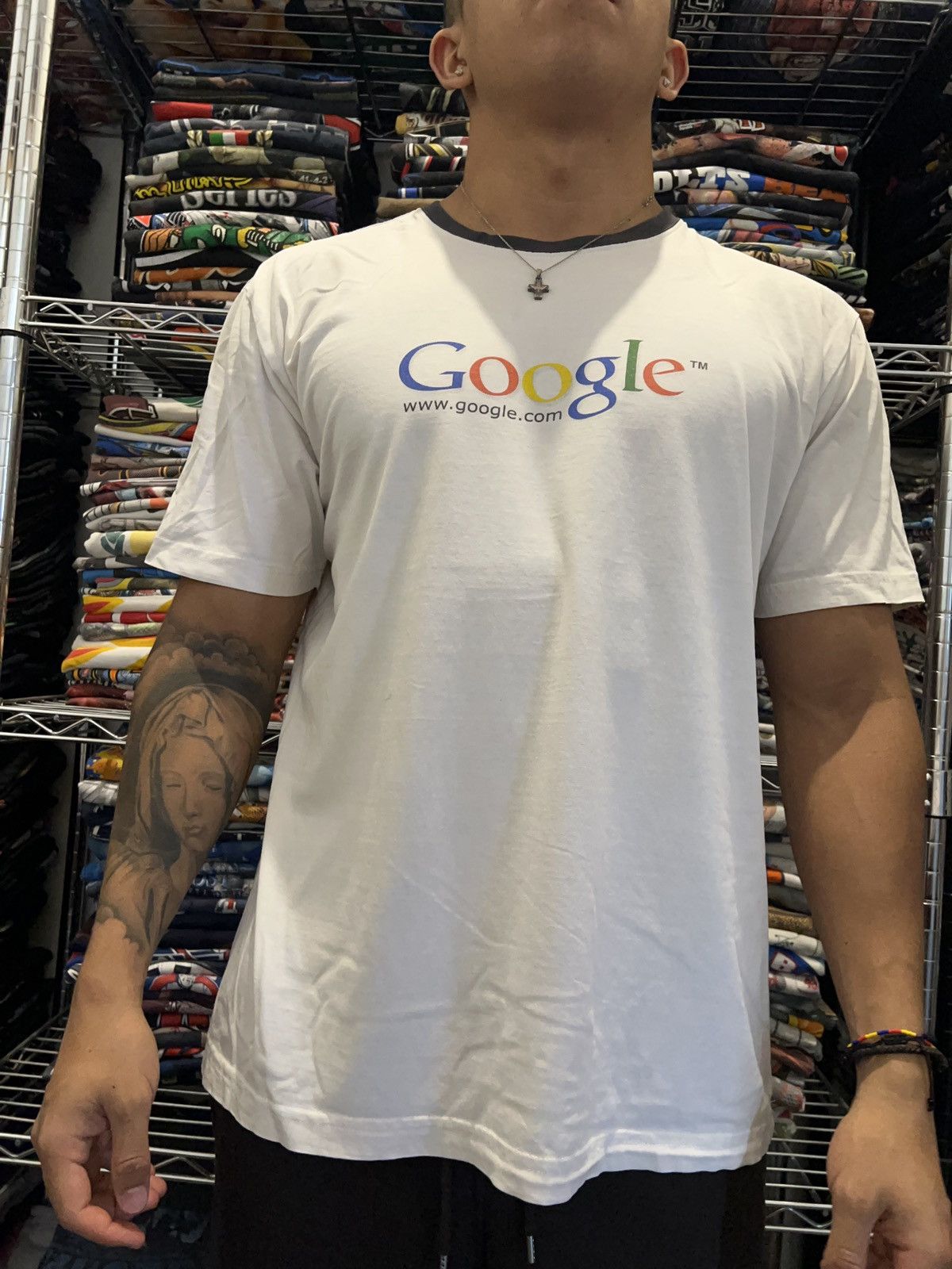 Microsoft 2000s www.google.com I’m Feeling Lucky Ringer Computer Tee Size US XL / EU 56 / 4 - 3 Thumbnail